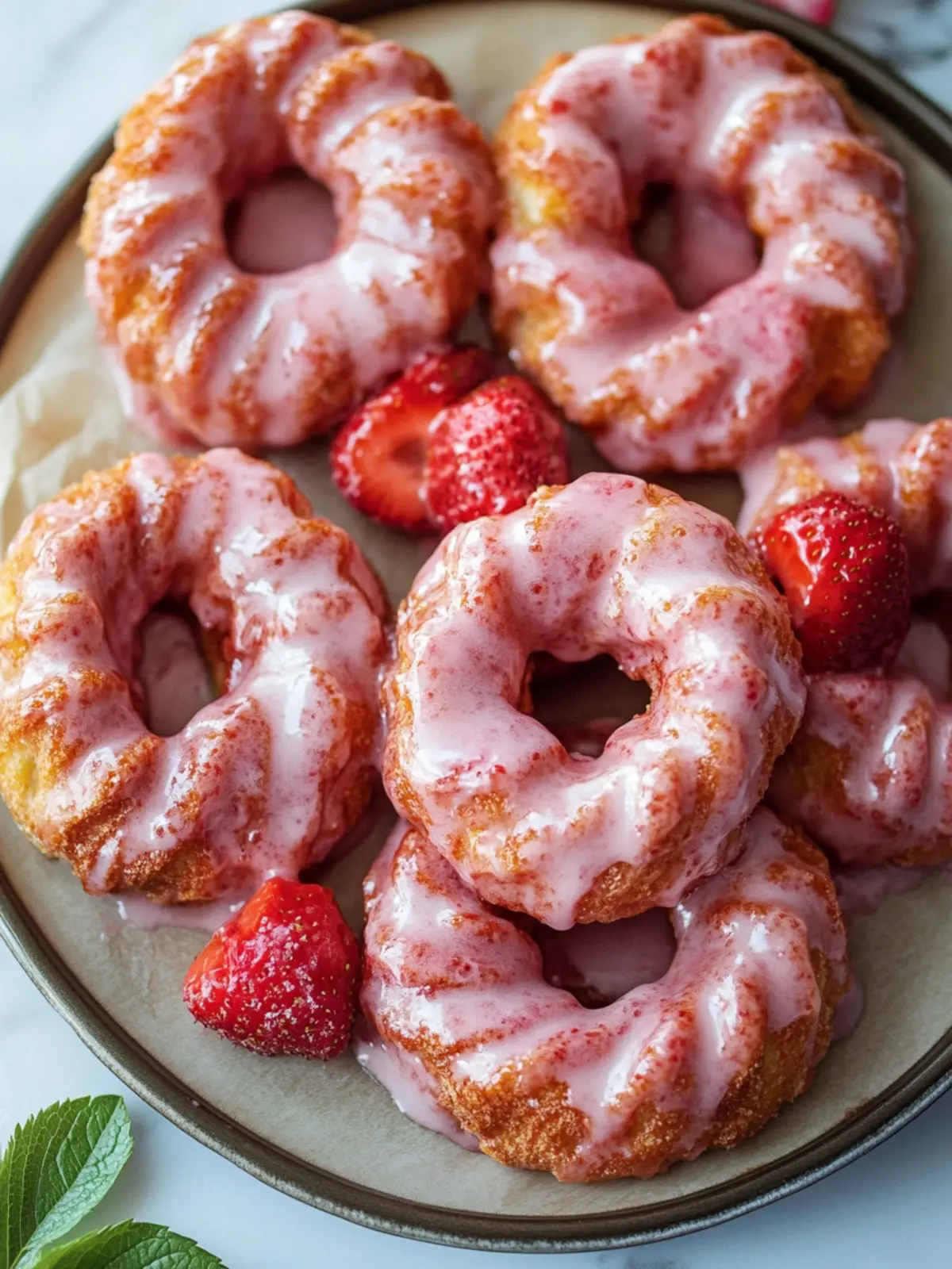 Delicious Strawberry Glazed French Crullers You Can Make Today 2 Strawberry Glazed French Crullers