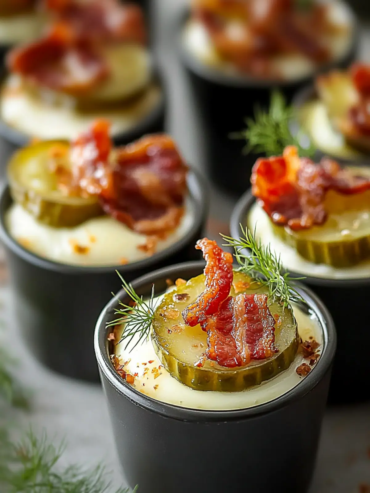 Cheese Dill Pickle Bacon Shots: The Party Snack of Your Dreams 3 Cheese Dill Pickle Bacon Shots