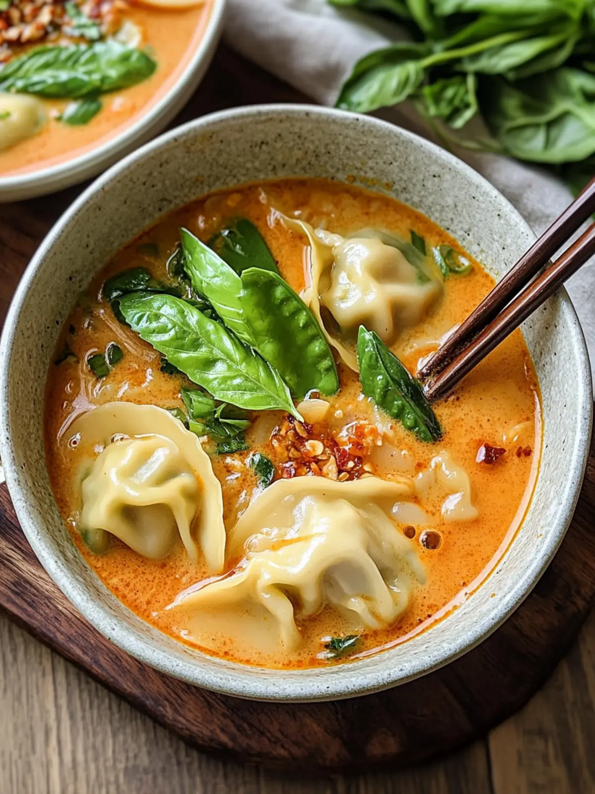 Savory Thai Red Curry Wonton Soup in Just 15 Minutes 5 Thai Red Curry Wonton Soup