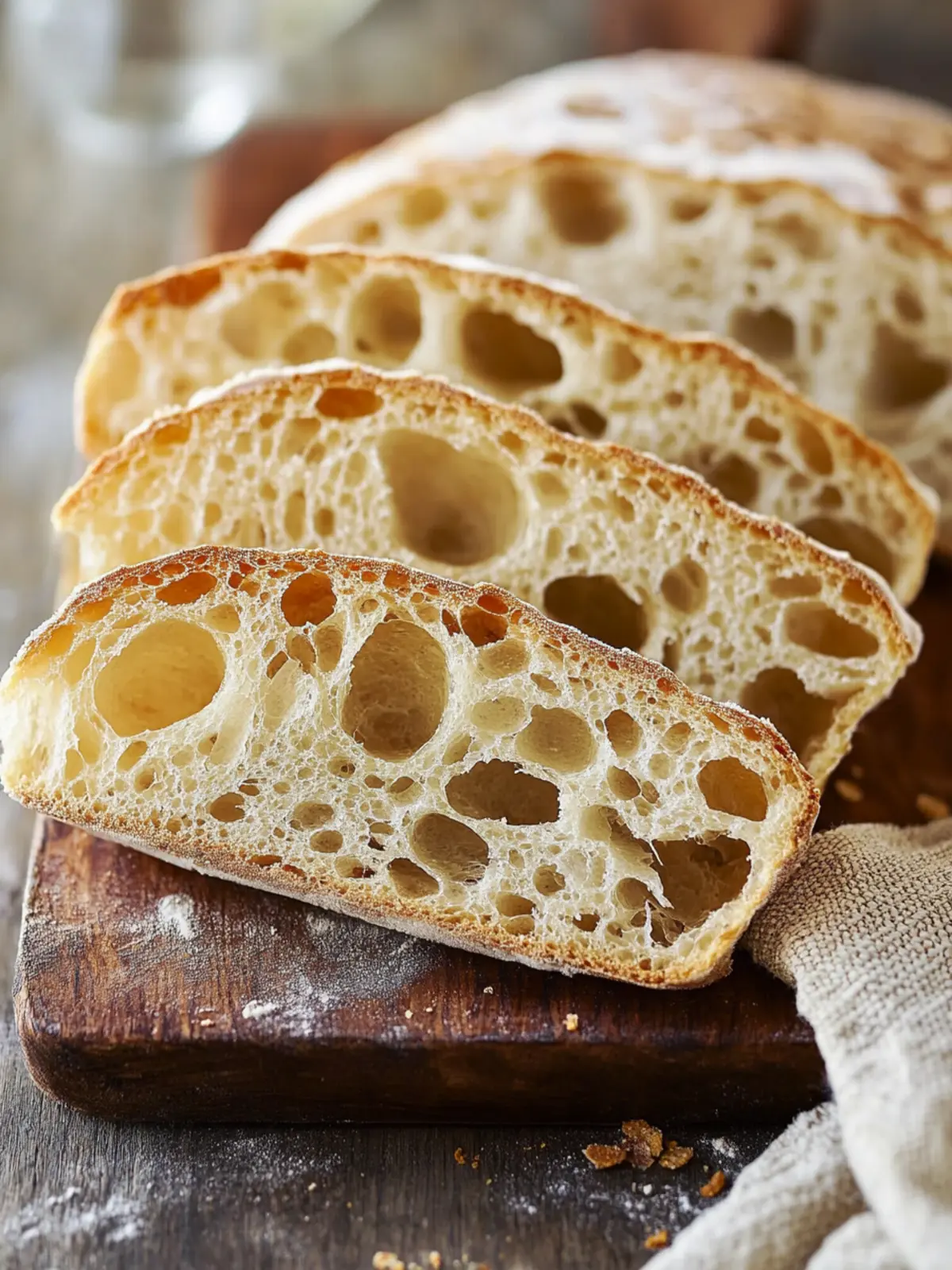 Heavenly No-Knead Ciabatta: Soft, Flavorful, and Easy! 4 No-Knead Ciabatta