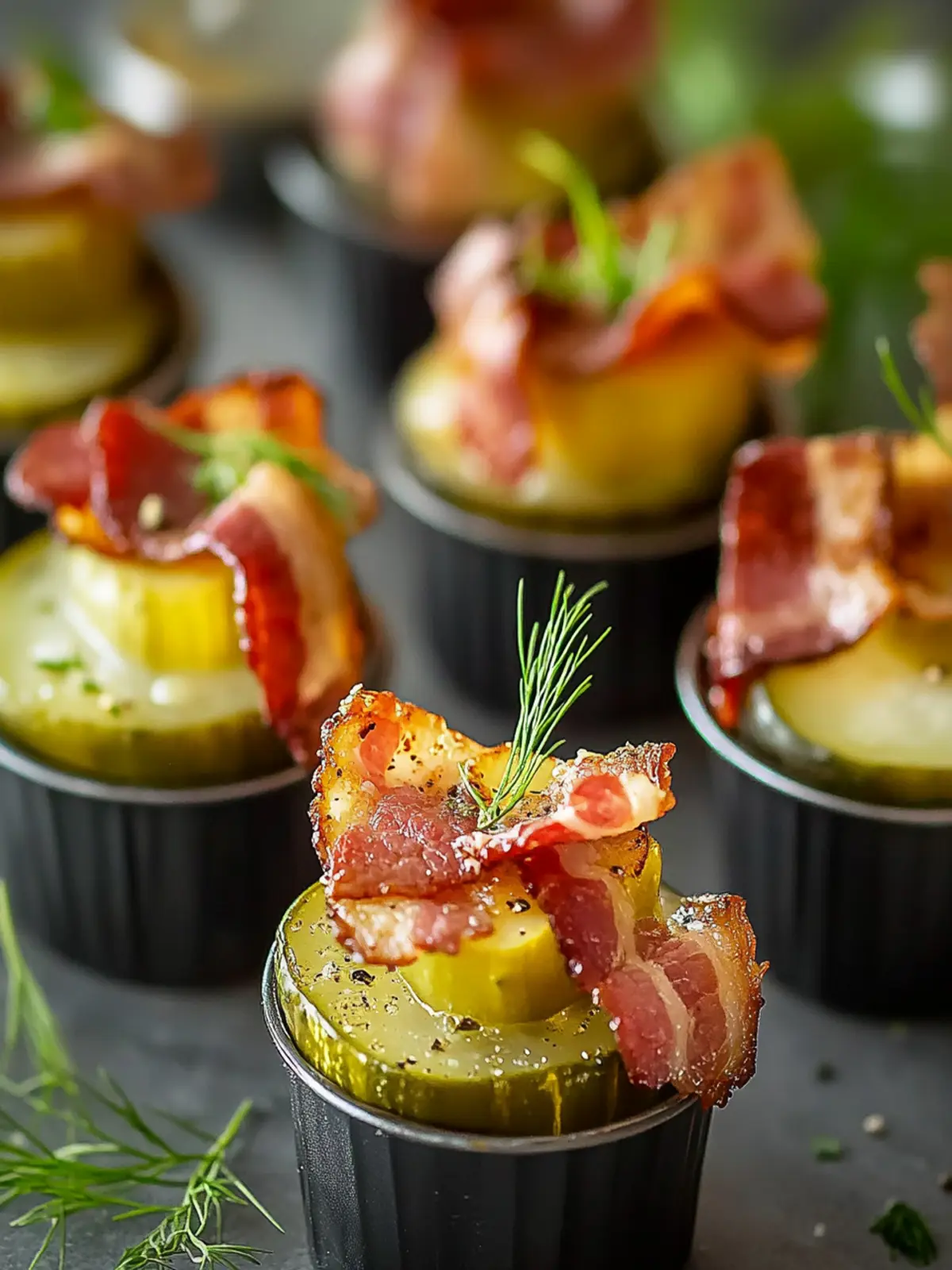 Cheese Dill Pickle Bacon Shots: The Party Snack of Your Dreams 2 Cheese Dill Pickle Bacon Shots