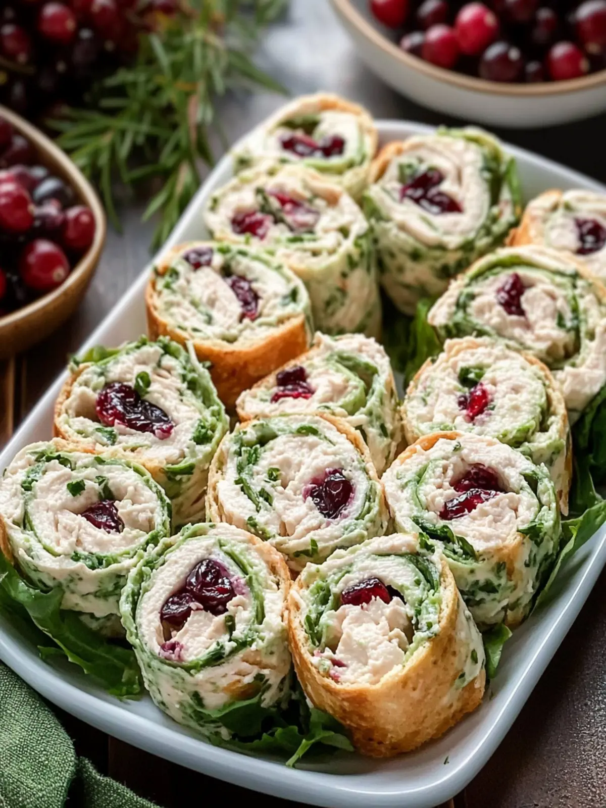 Irresistible Chicken Cranberry Salad Pinwheel Sandwiches Recipe 2 Chicken Cranberry Salad Pinwheel Sandwiches
