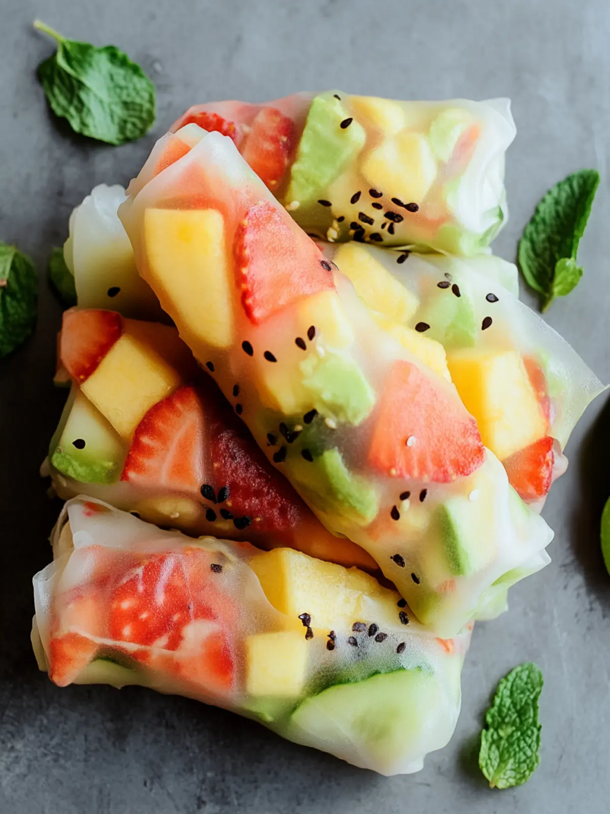 Fruit Spring Rolls - Refreshing Kid-Approved Snack Idea 3 Fruit Spring Rolls