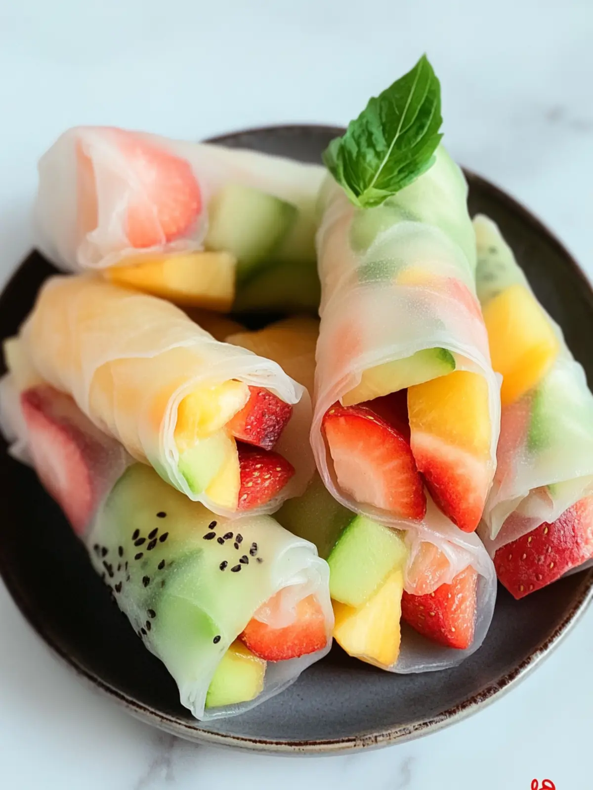 Fruit Spring Rolls - Refreshing Kid-Approved Snack Idea 2 Fruit Spring Rolls