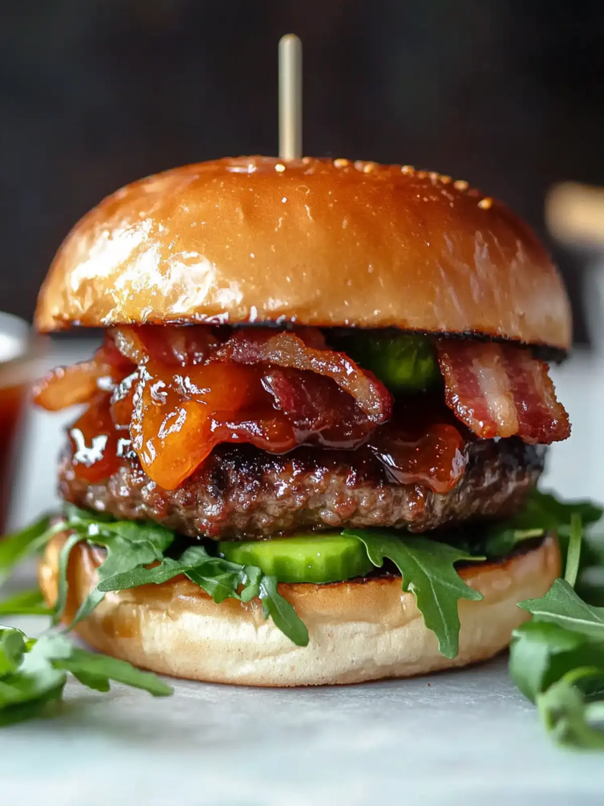 Indulge in Honey Drizzled Bacon Jam Smash Burger Bliss 2 Honey Drizzled Bacon Jam Smash Burger
