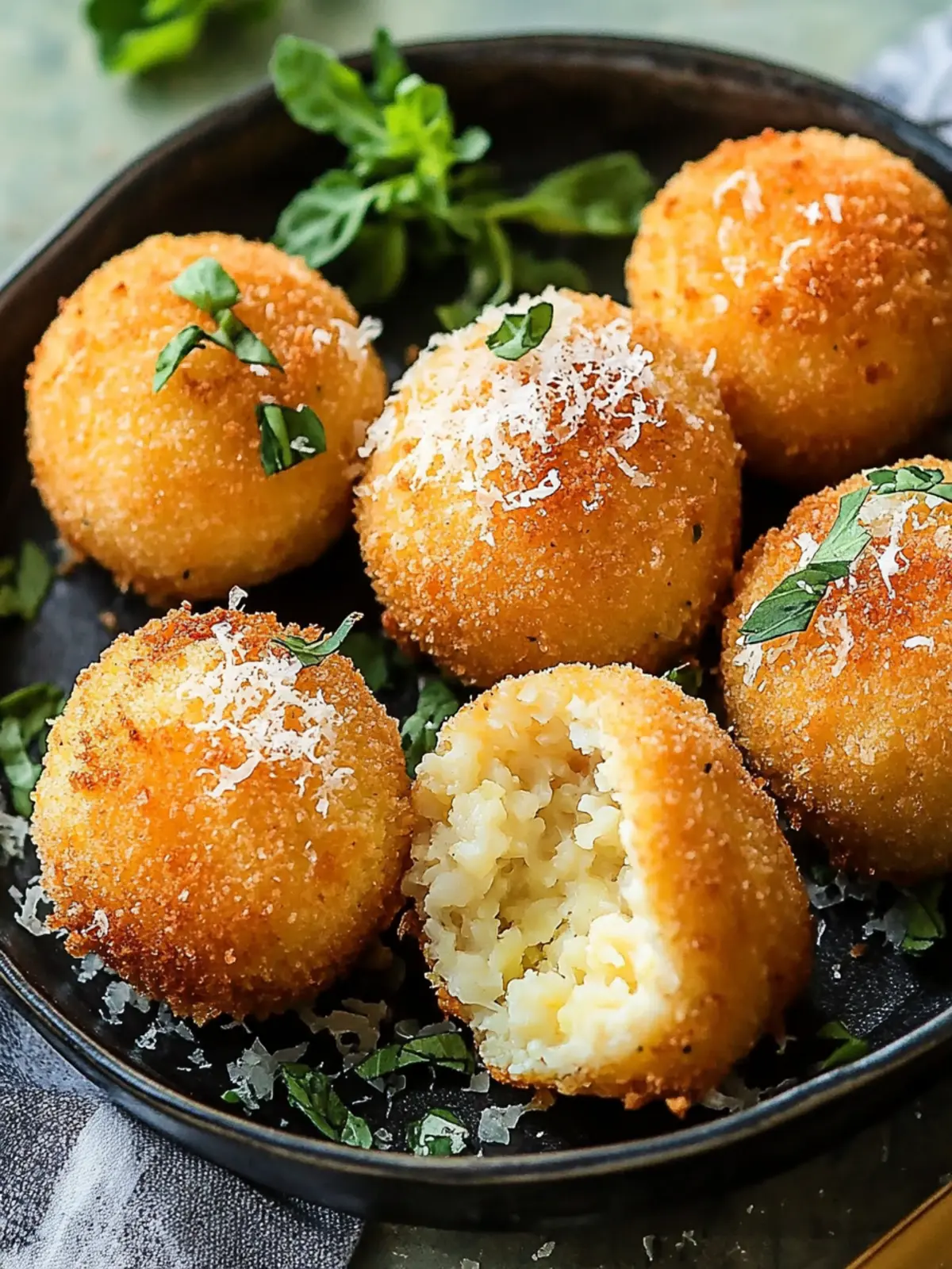 Crispy Cauliflower Arancini: Guilt-Free Flavor Explosion 3 Cauliflower Arancini