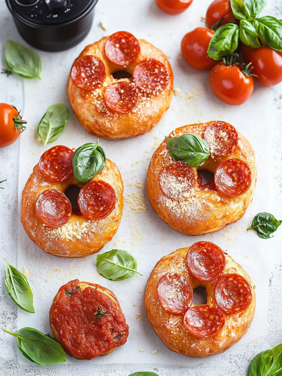 Cheesy Tomato Basil Pepperoni Bagels That Wow Every Bite 5 Cheesy Tomato Basil Pepperoni Bagels