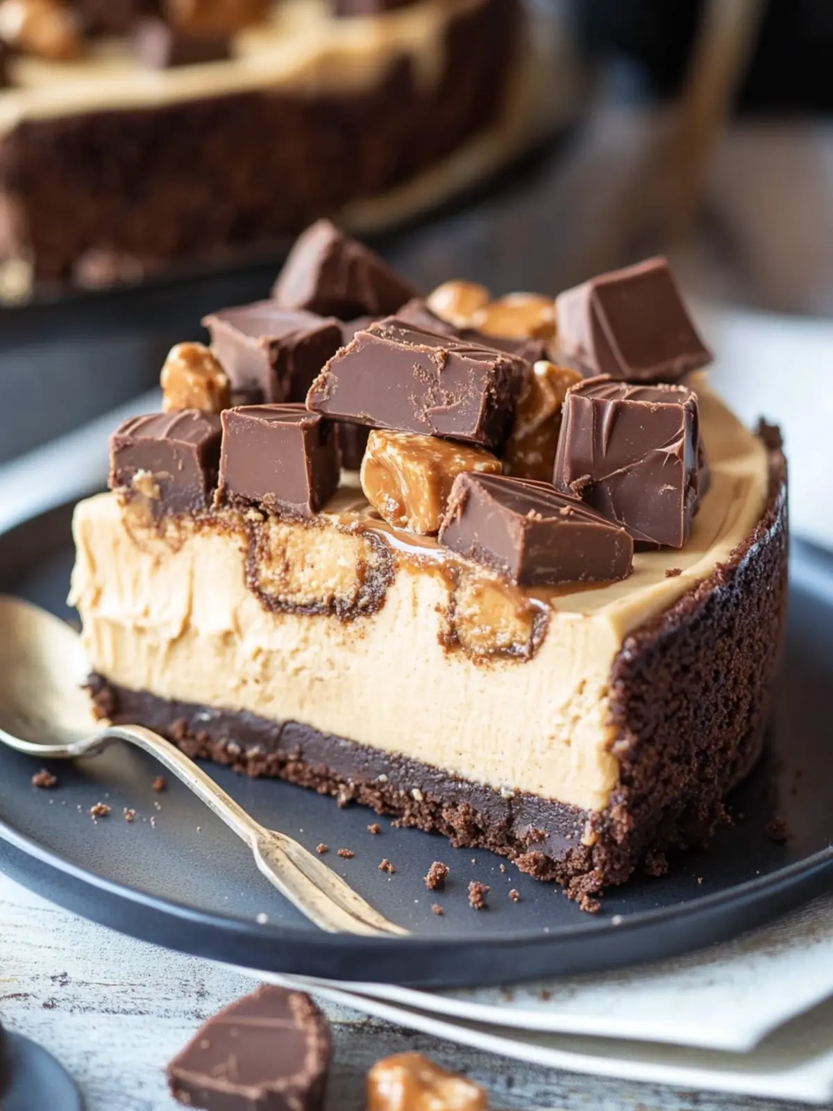 Peanut Butter Cup Brownie Cheesecake: Indulge in Sweet Bliss 2 Peanut Butter Cup Brownie Cheesecake