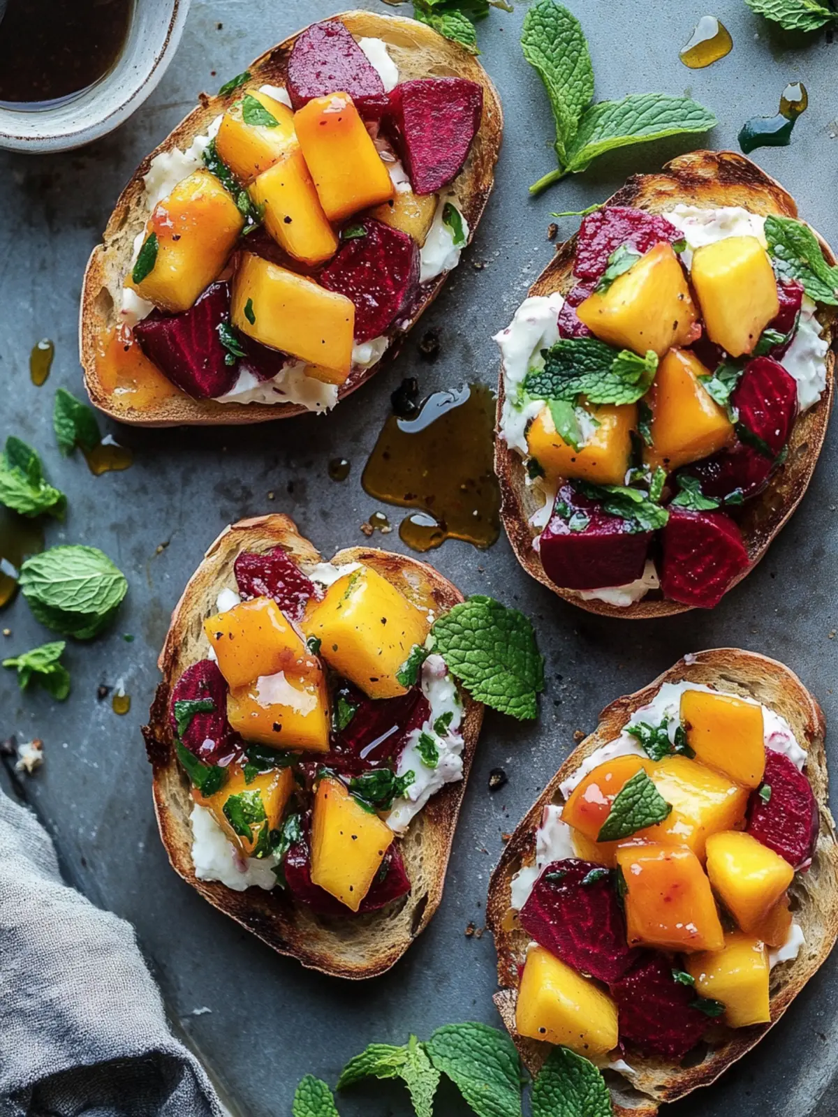 Mint Mango Beet Bruschetta: A Fresh Take on Appetizers 5 Mint Mango Beet Bruschetta