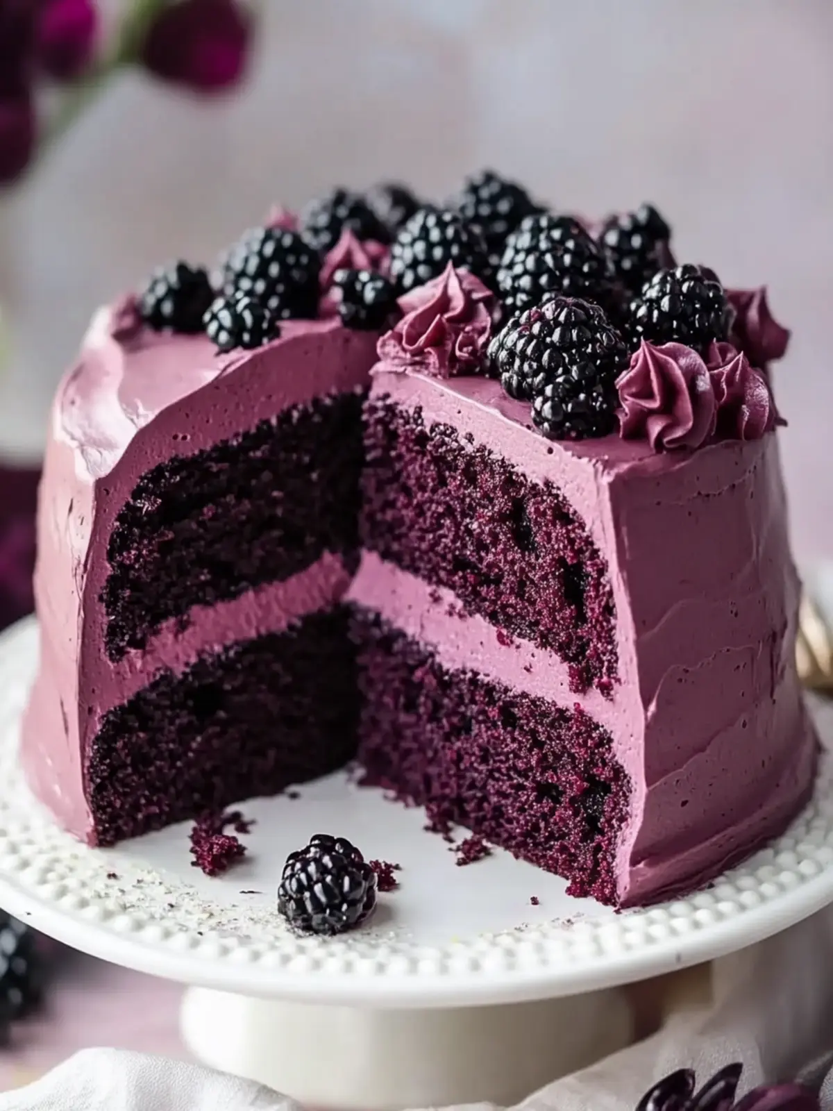 Decadent Blackberry Velvet Cake for Your Next Sweet Indulgence 2 Blackberry Velvet Cake