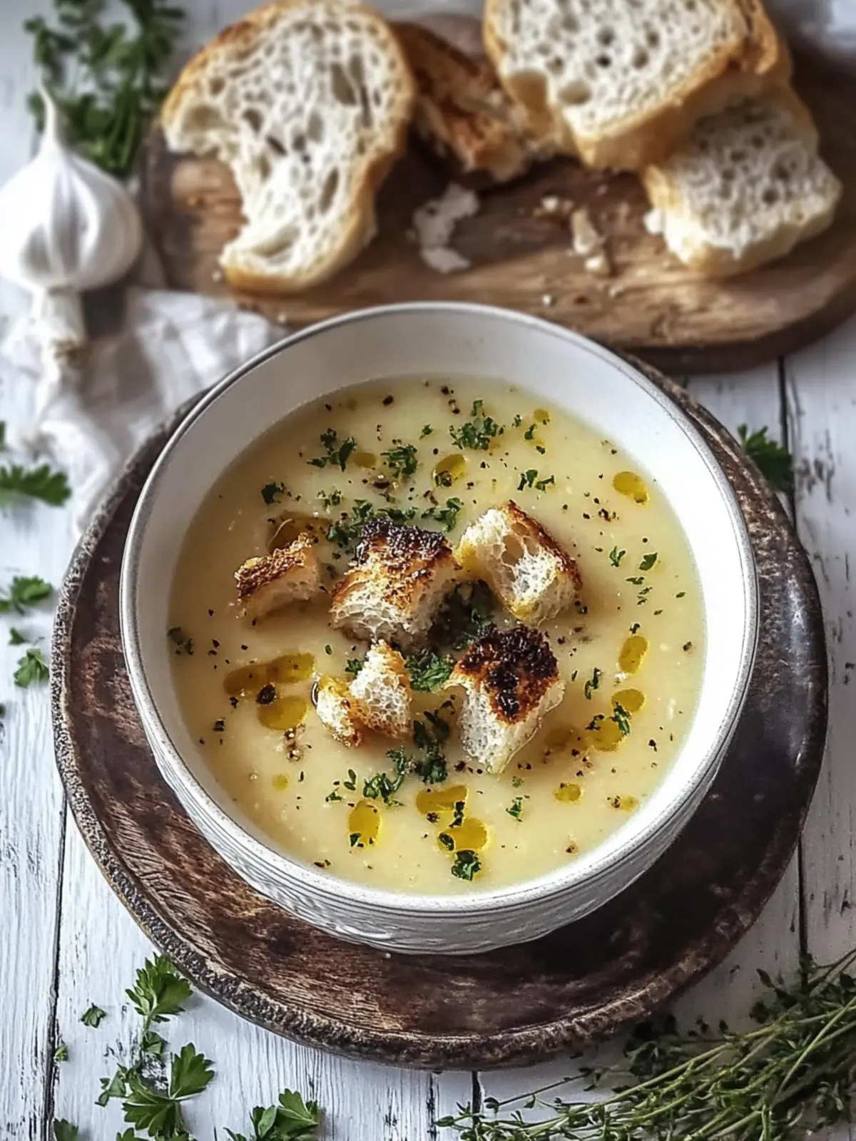 Creamy Czech Garlic Soup: Your Cozy Comfort Food Fix 2 Creamy Czech Garlic Soup