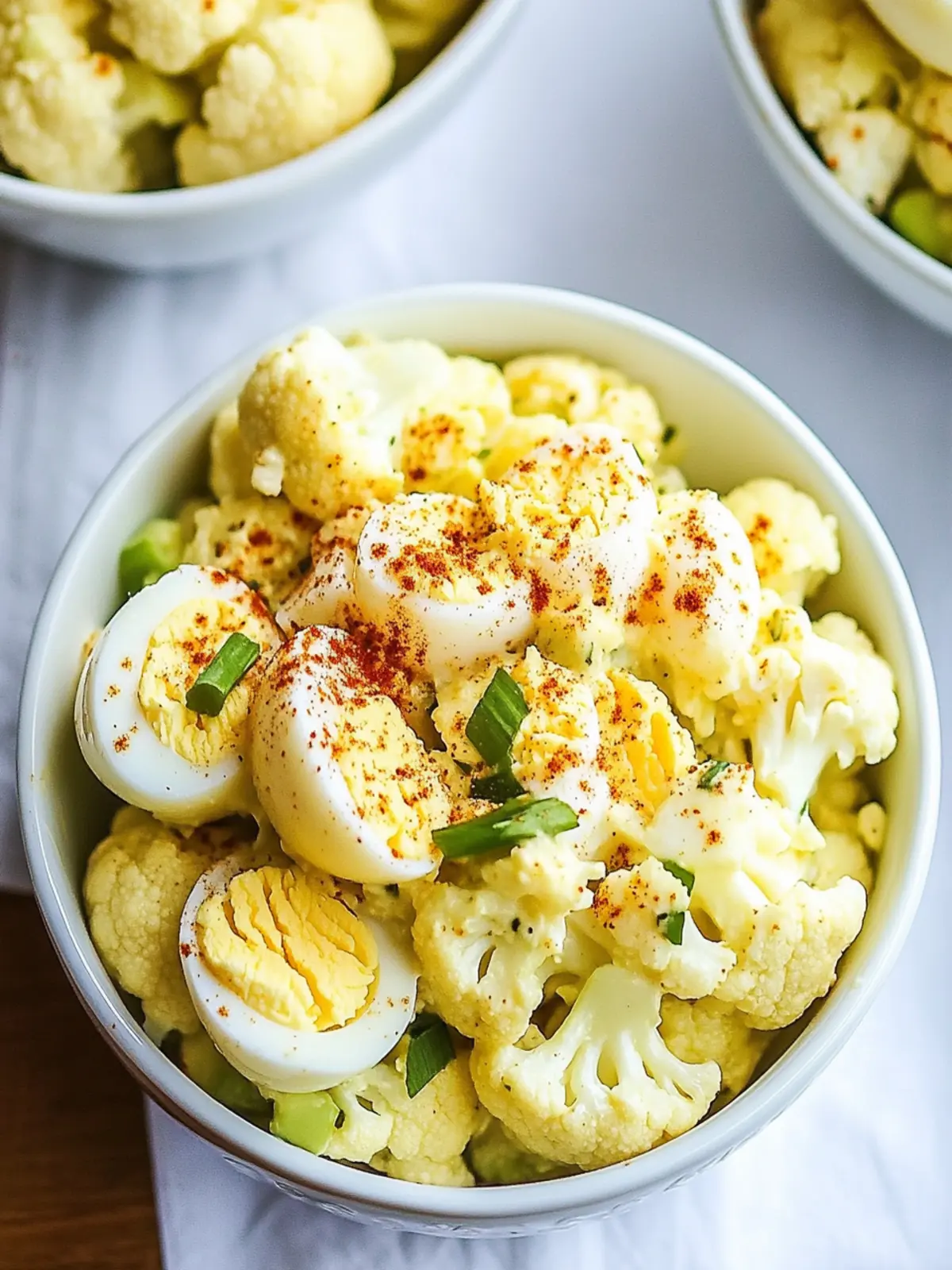 Deviled Egg Cauliflower Salad That Kicks Fast Food to the Curb 4 Deviled Egg Cauliflower Salad