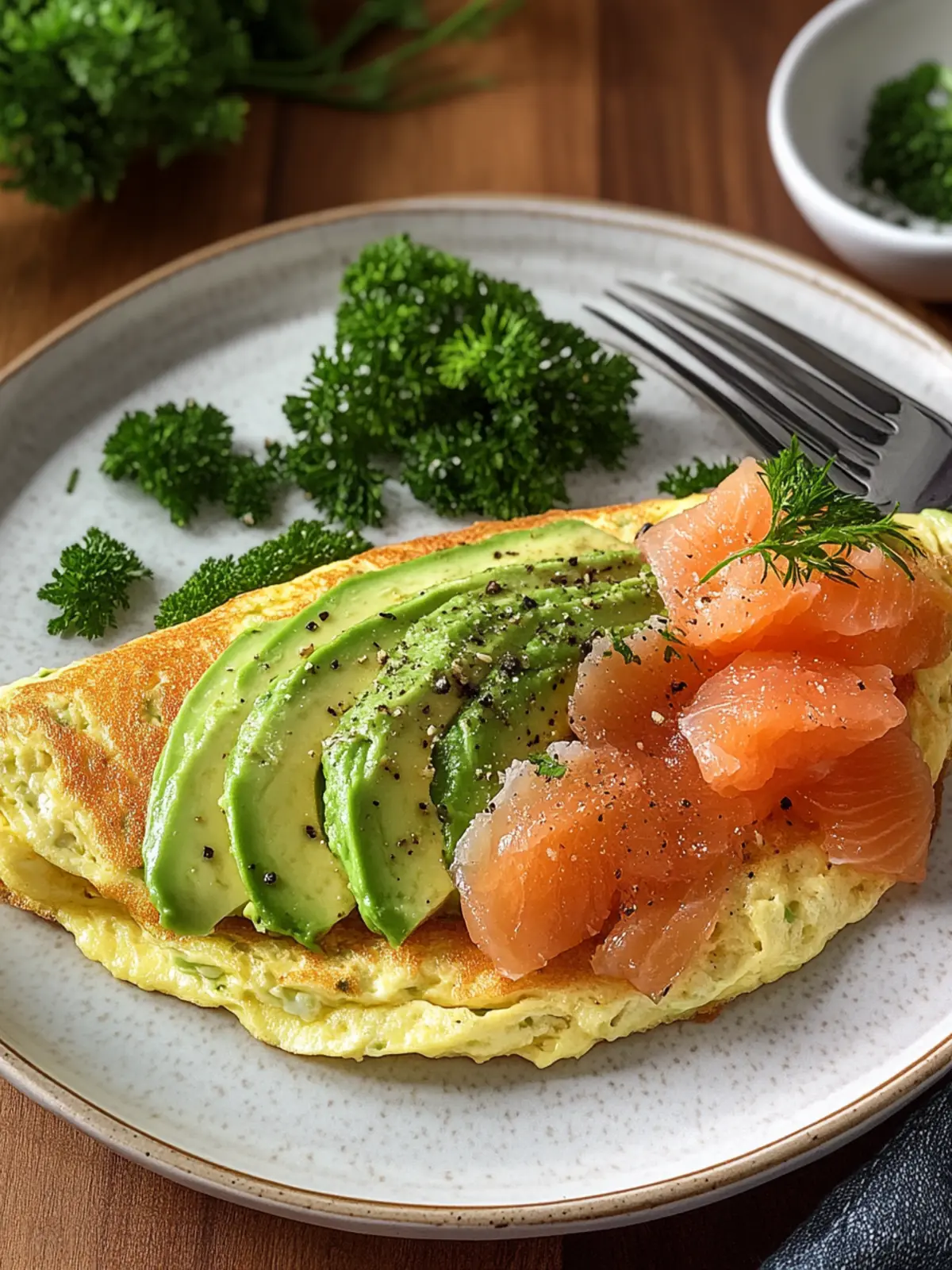 Delicious Avocado & Smoked Salmon Omelet in Just 10 Minutes 4 Avocado & Smoked Salmon Omelet