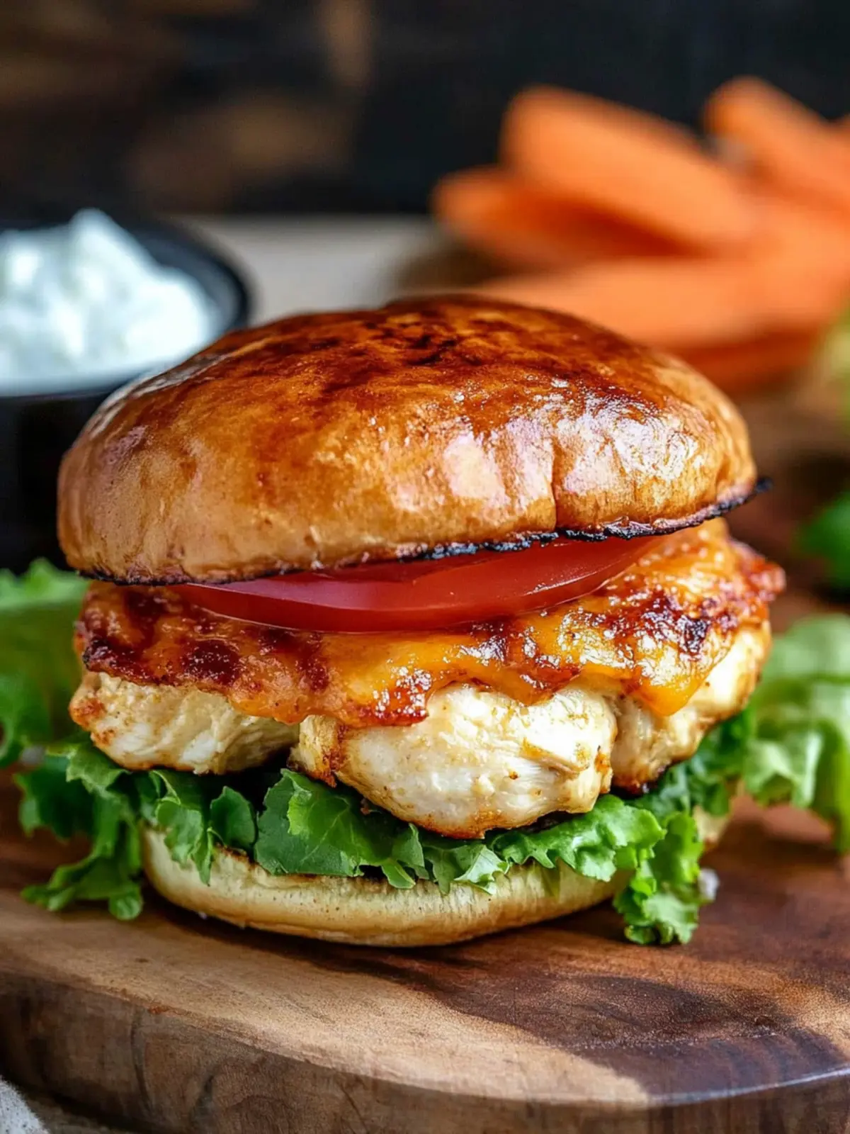 Savor Cheddar Ranch Chicken Burgers for Ultimate Flavor Bliss 2 Cheddar Ranch Chicken Burger