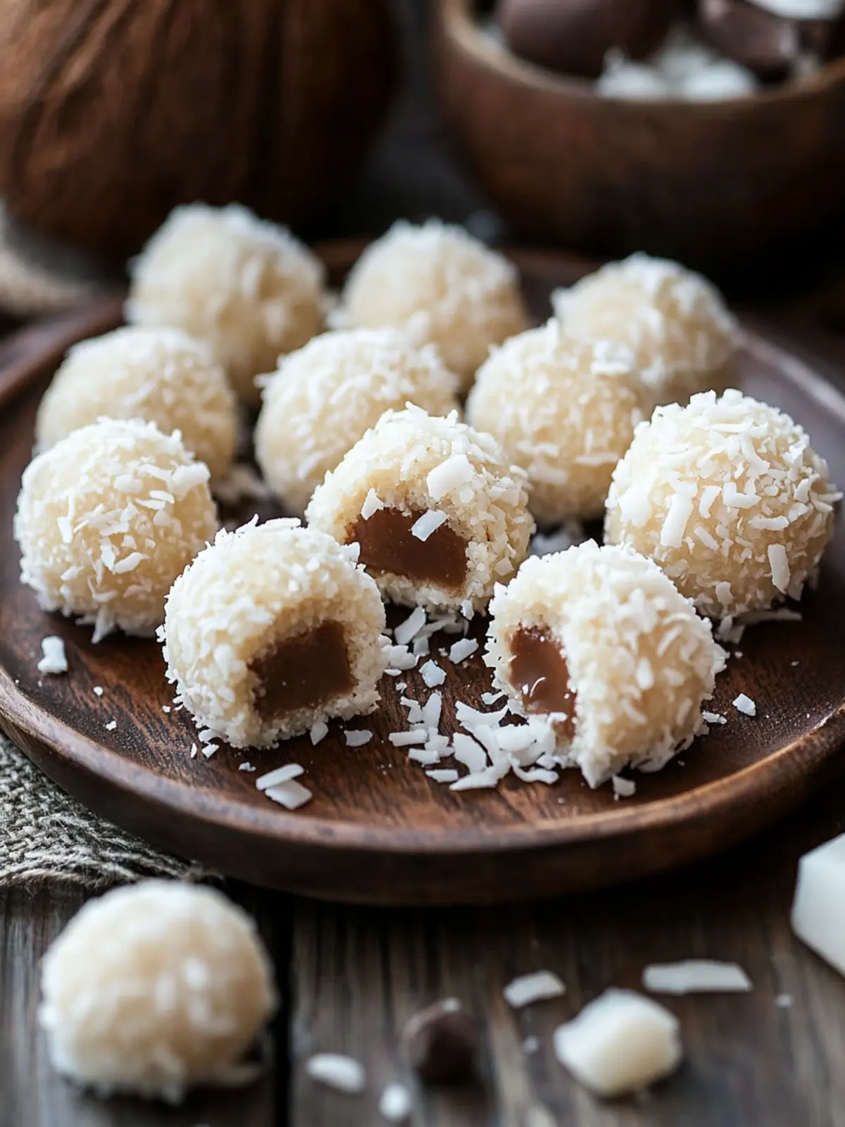 Delicious Coconut Cookie Balls Stuffed with Chocolate Bliss 4 Coconut Cookie Balls