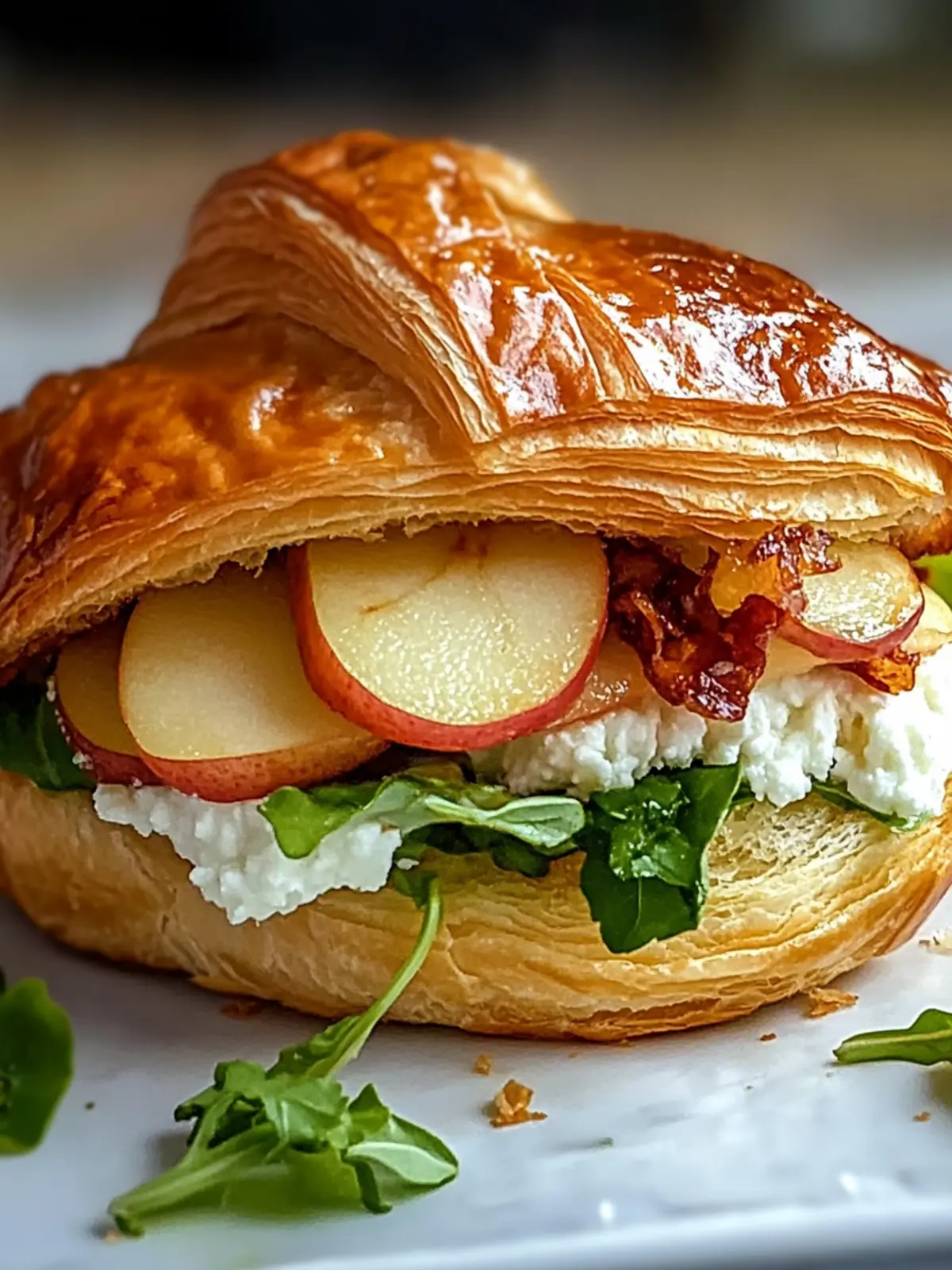 Irresistible Apple & Goat Cheese Croissant Sandwich Delight 4 Apple & Goat Cheese Croissant Sandwich