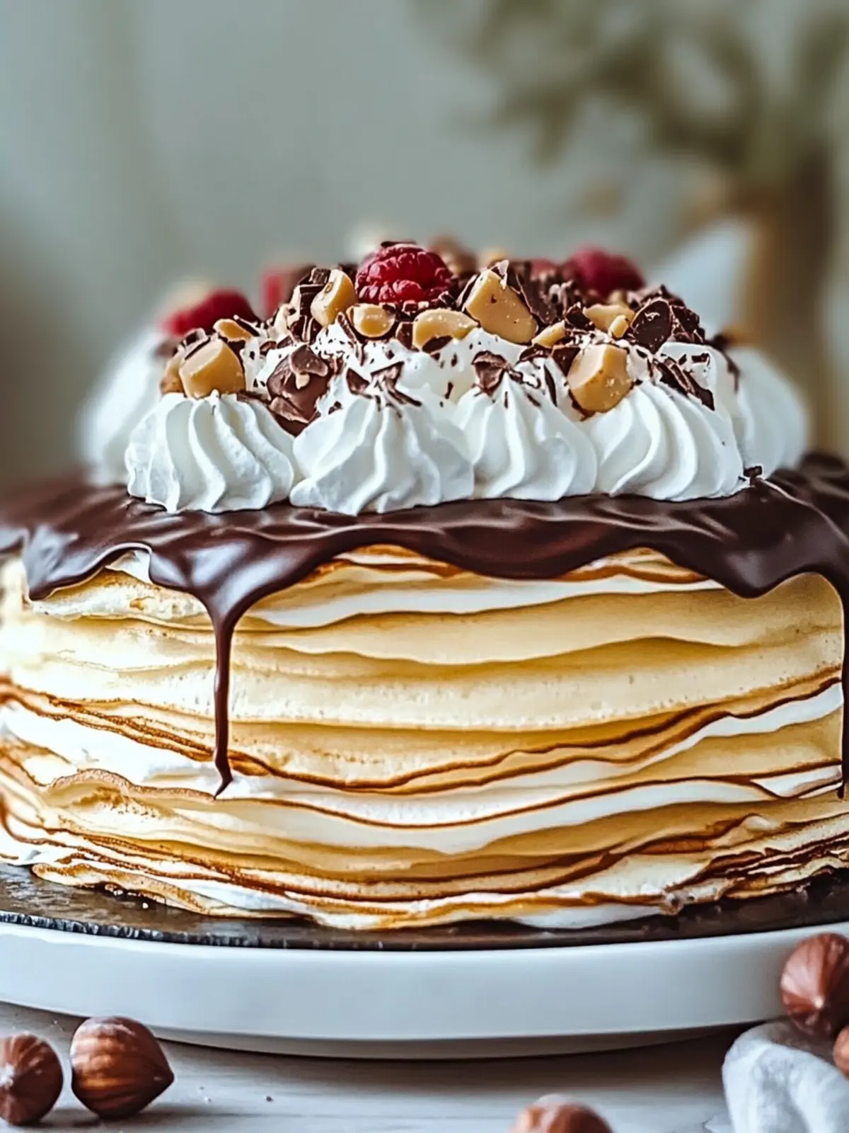 Melt-in-Your-Mouth Chocolate Hazelnut Crepe Cake Delight 4 Chocolate Hazelnut Crepe Cake