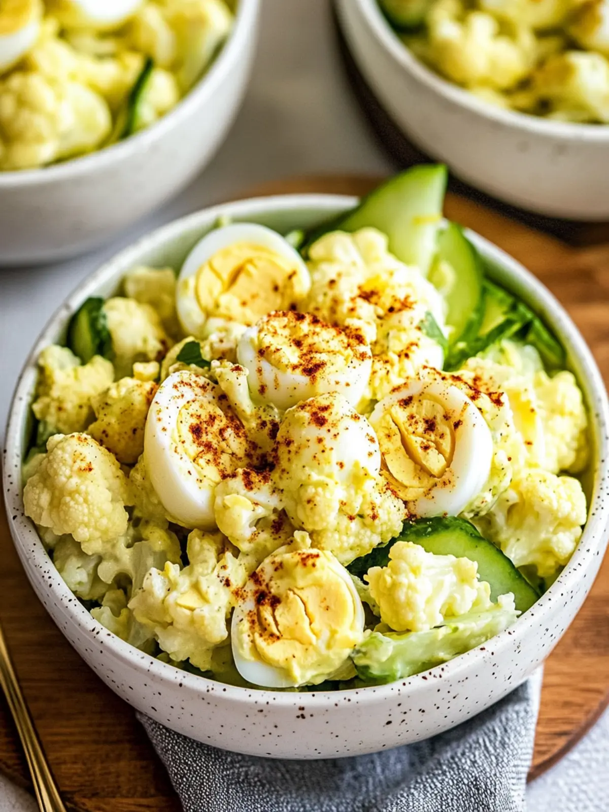 Deviled Egg Cauliflower Salad That Kicks Fast Food to the Curb 5 Deviled Egg Cauliflower Salad