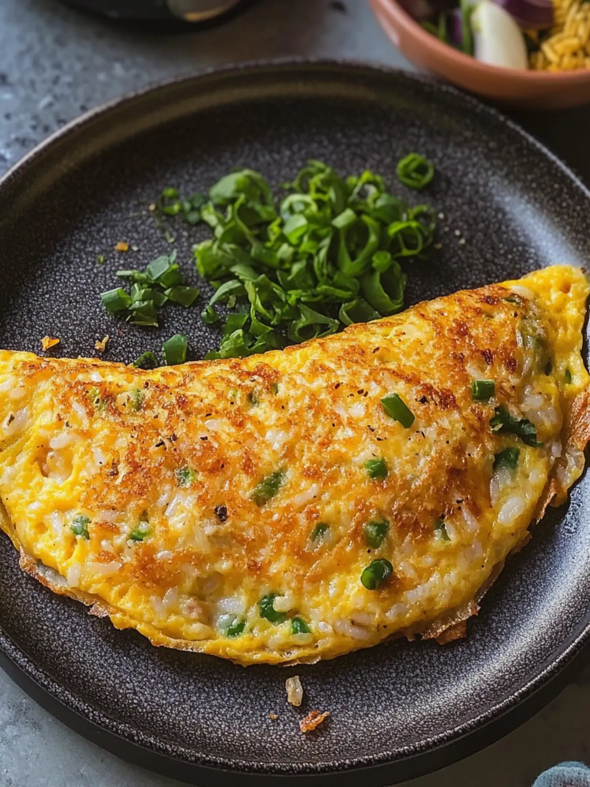 Crispy Rice Omelette: A Flavor-Packed Breakfast in 5 Minutes 2 Crispy Rice Omelette