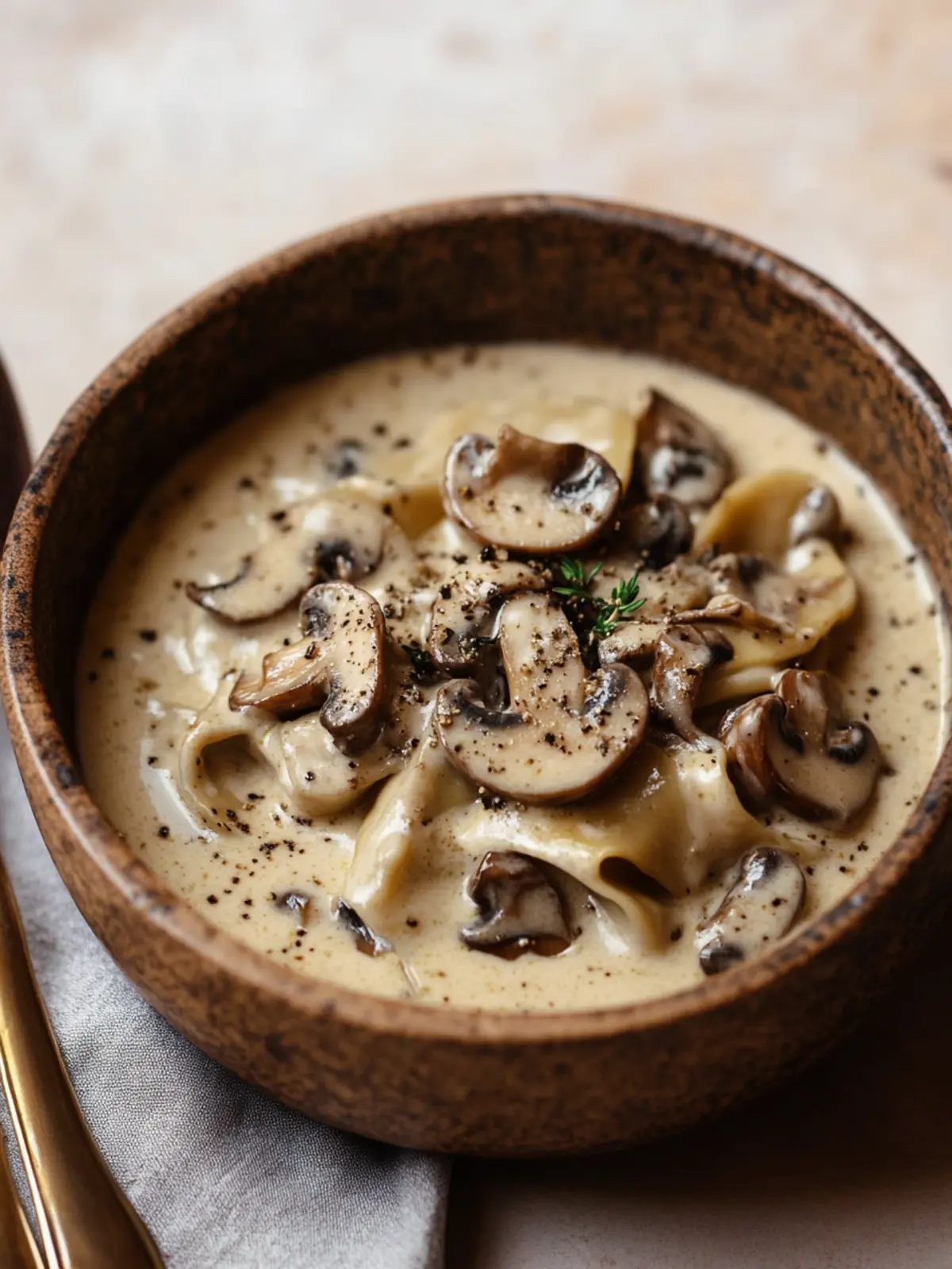 Creamy Gorgonzola Truffle Sauce with Mushrooms in 10 Minutes 4 Gorgonzola Truffle Cream Sauce with Mushrooms