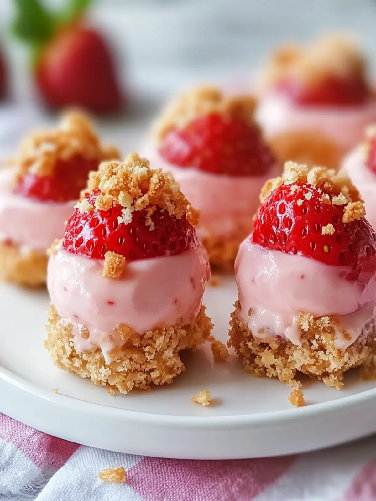 Irresistible Strawberry Cheesecake Crunch Bites You’ll Love 3 Strawberry Cheesecake Crunch Bites