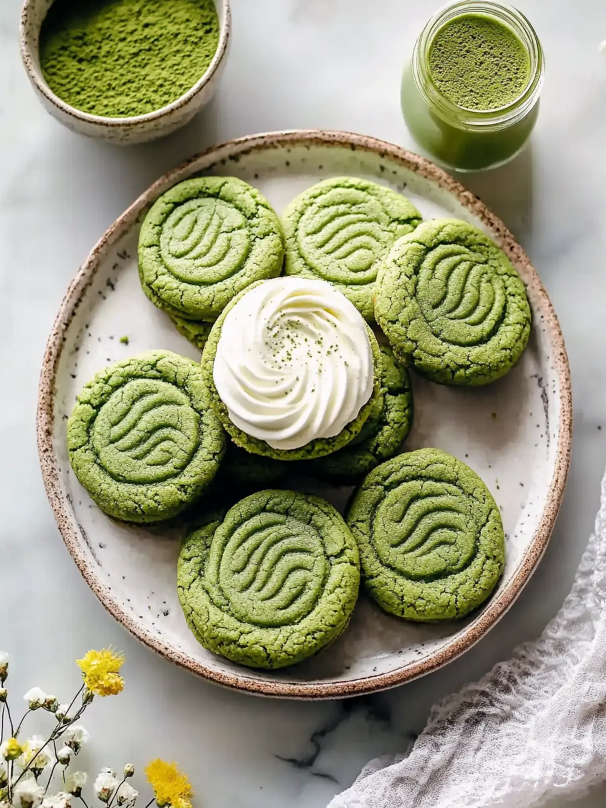 Matcha Latte Cookies: Chewy Delights with Mascarpone Frosting 3 Matcha Latte Cookies