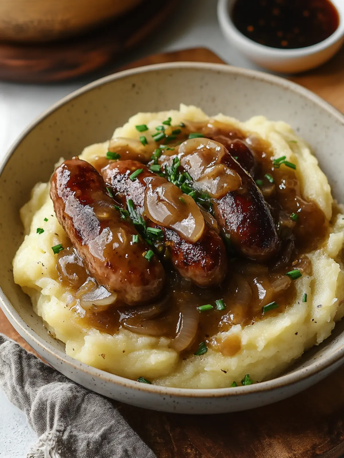 Delicious Irish Bangers and Mash with Guinness Onion Gravy Recipe 5 Irish Bangers and Mash with Guinness Onion Gravy