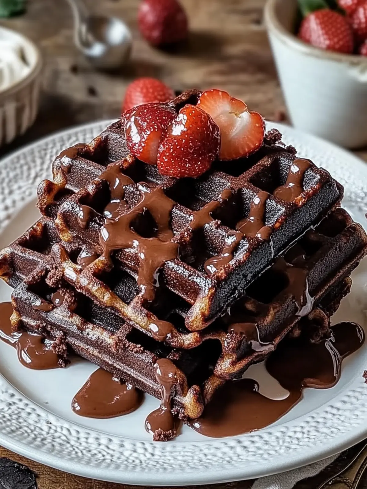 Decadent Brownie Waffles: Your New Favorite Breakfast Treat 2 Brownie Waffles