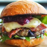 Savor the Flavor: Blueberry Bacon Brie Burger Delight 10 Blueberry Bacon Brie Burger