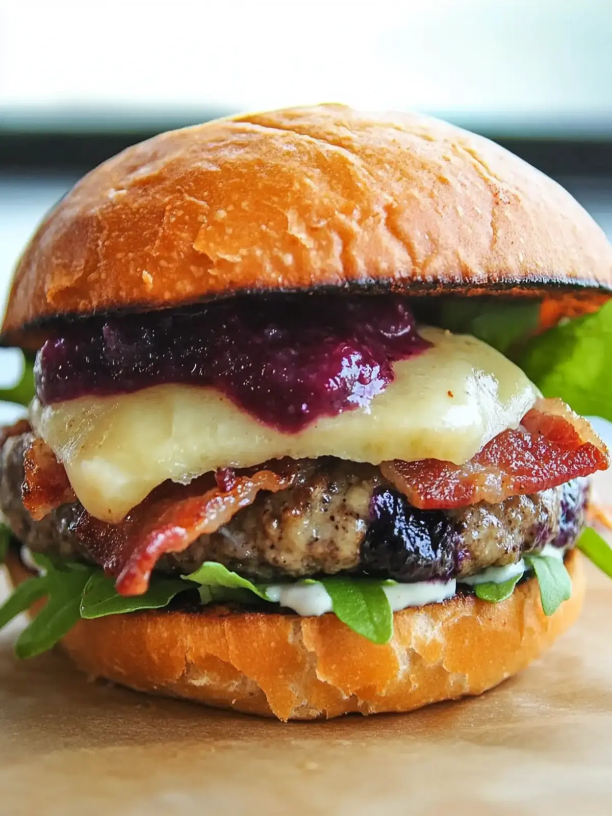 Savor the Flavor: Blueberry Bacon Brie Burger Delight 5 Blueberry Bacon Brie Burger