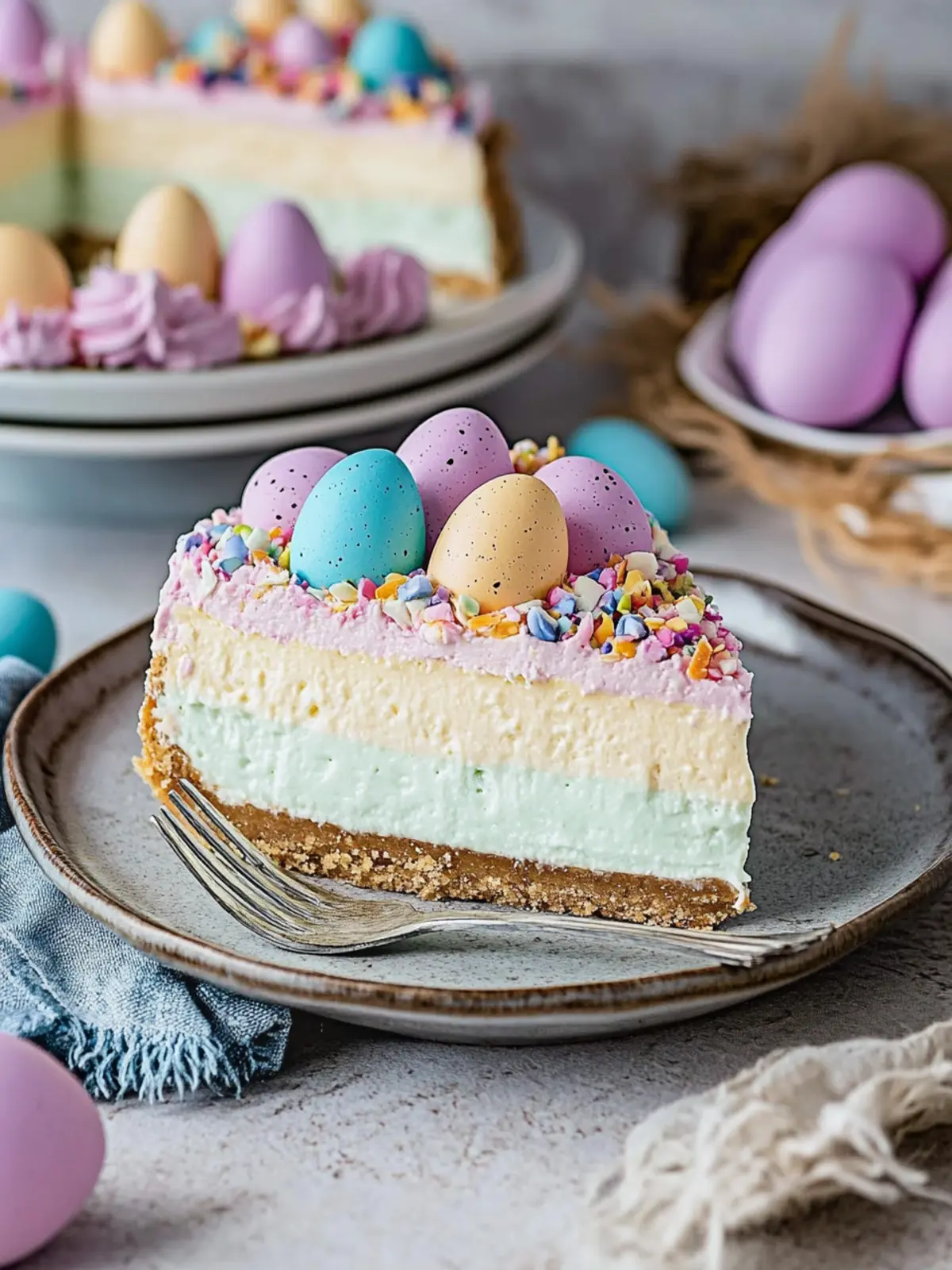 Decadent Easter Egg Cheesecake: A Colorful Sweet Delight 2 Easter Egg Cheesecake