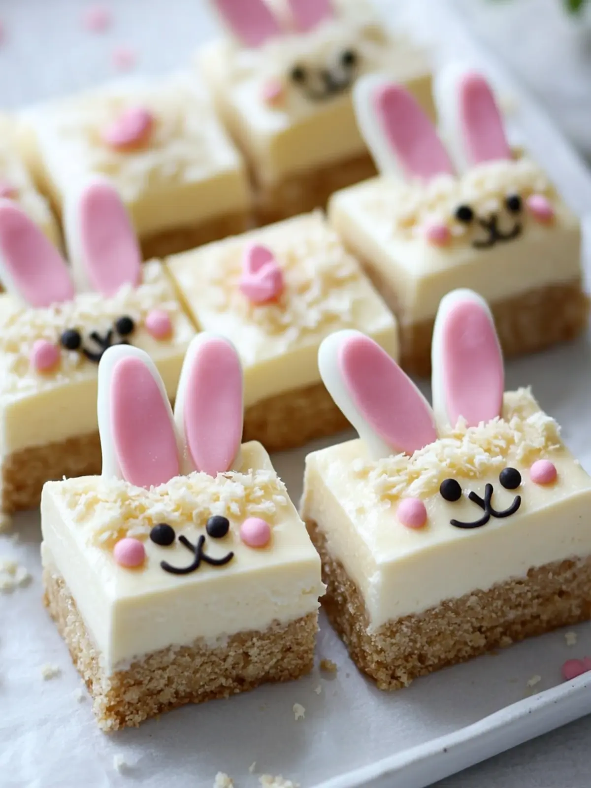 Delightful Bunny Face Cheesecake Bars for Your Spring Treats 4 Bunny Face Cheesecake Bars