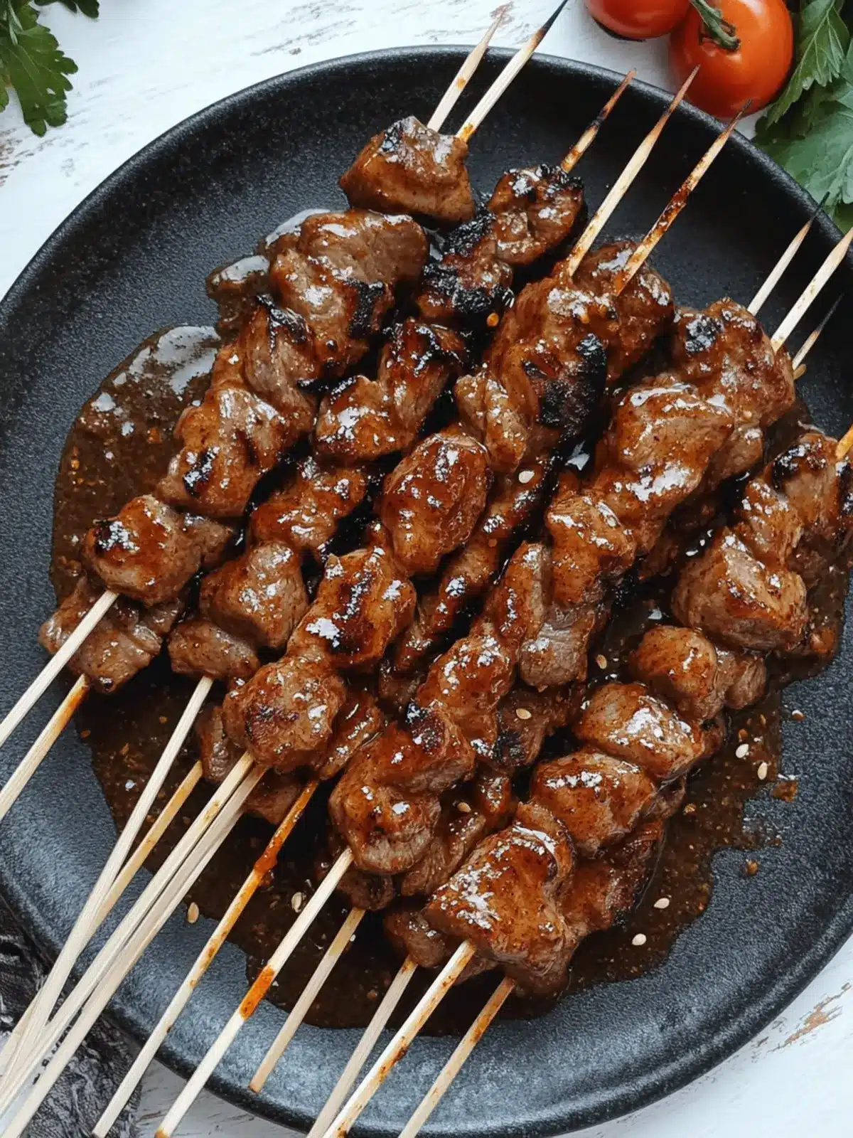 Savory Beef Skewers with Spiced Sauce for Bold Flavor Boost 5 Beef Skewers with Spiced Sauce