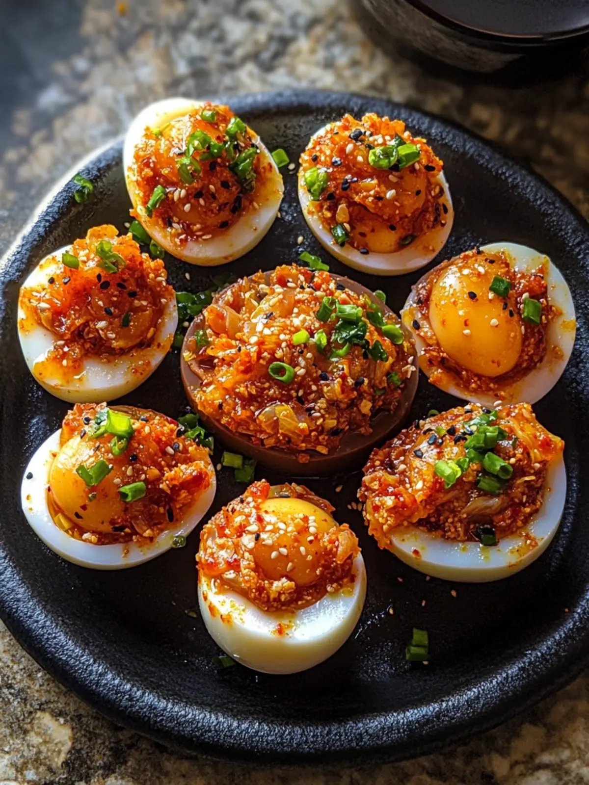 Kimchi Pickled Egg Bites: A Tangy Twist on Snack Time 2 Kimchi Pickled Egg Bites