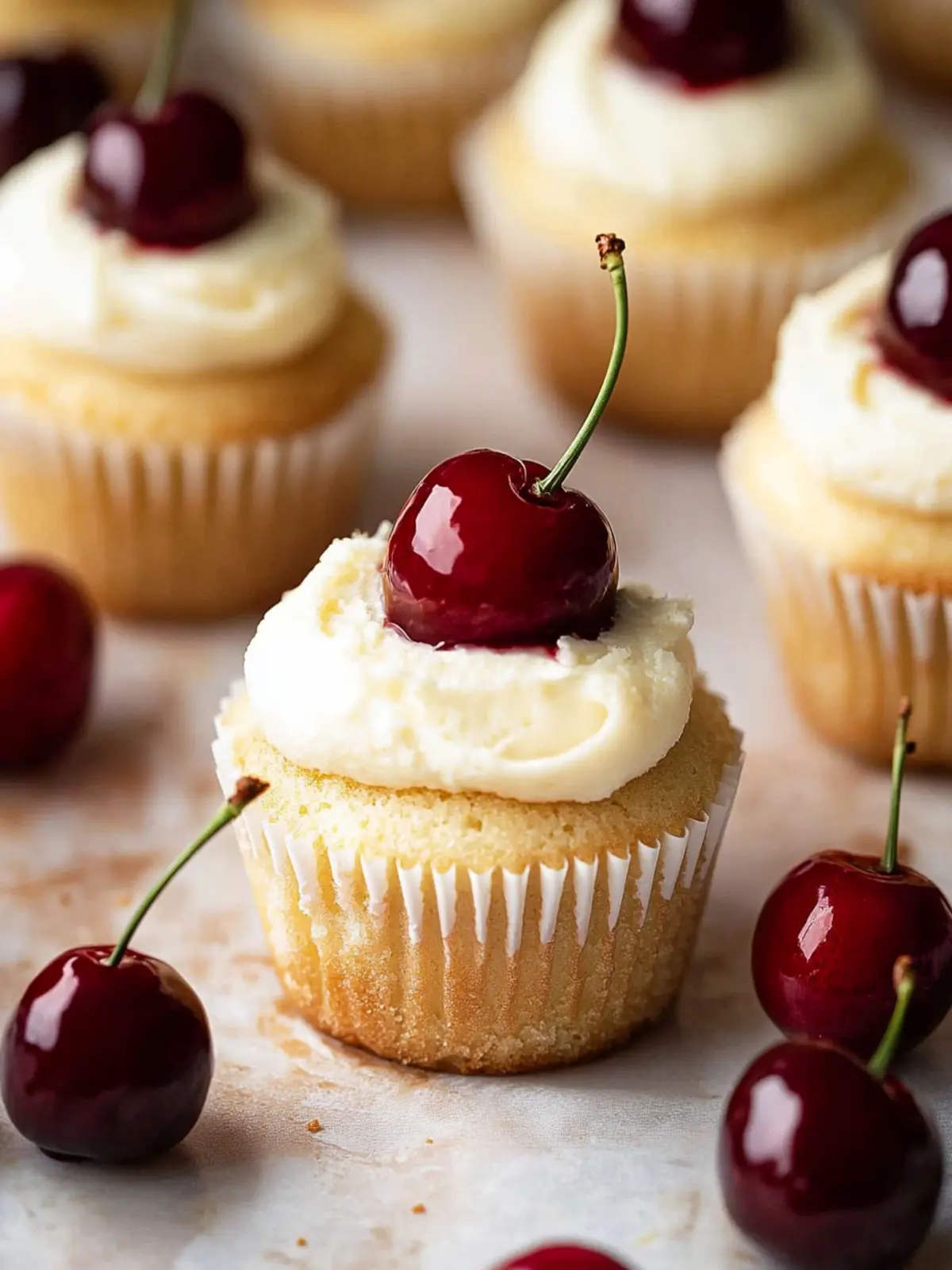 Indulge in Bliss: Cherry Cheesecake Cupcakes Made Easy 2 Cherry Cheesecake Cupcakes