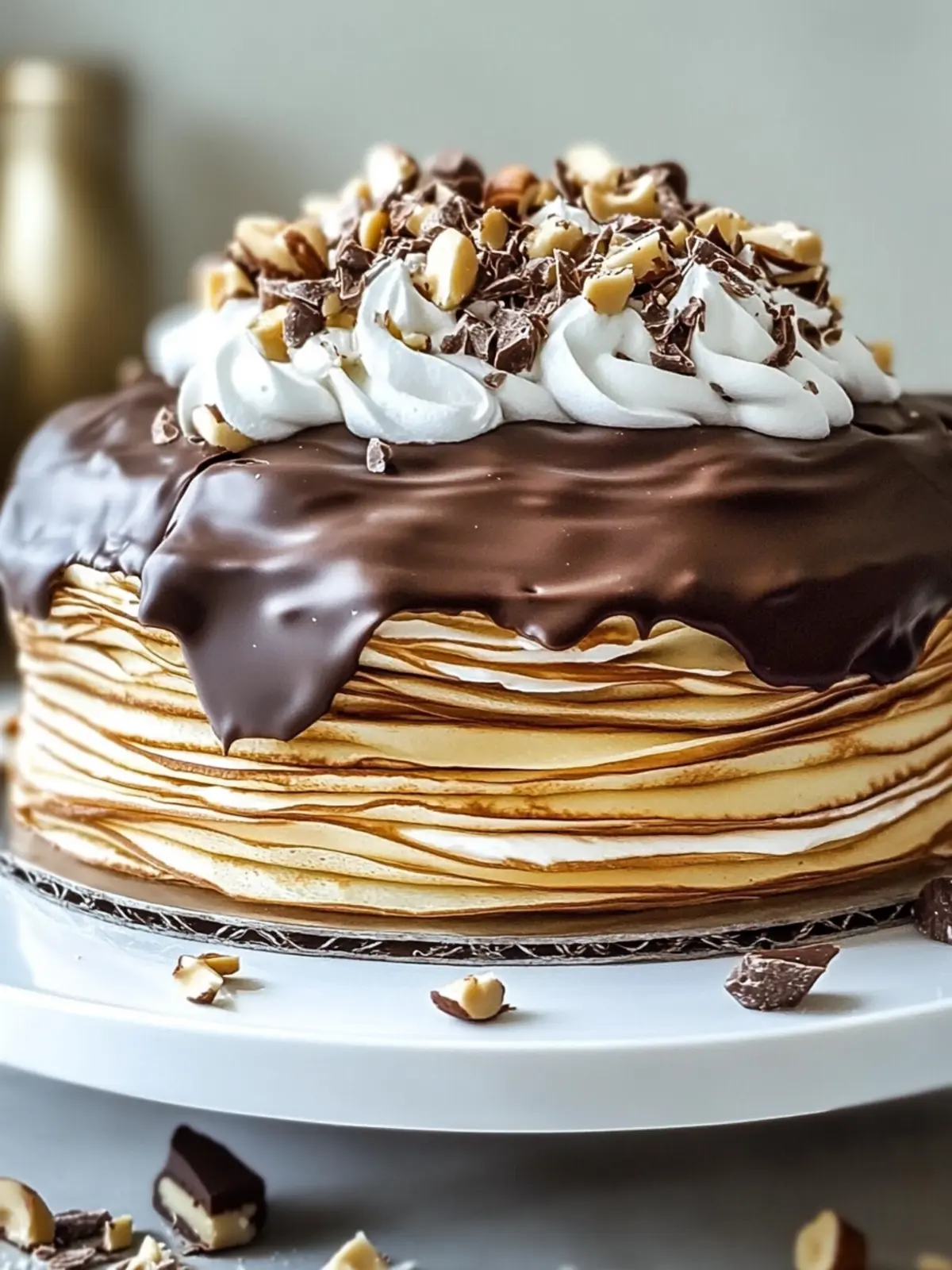 Melt-in-Your-Mouth Chocolate Hazelnut Crepe Cake Delight 3 Chocolate Hazelnut Crepe Cake