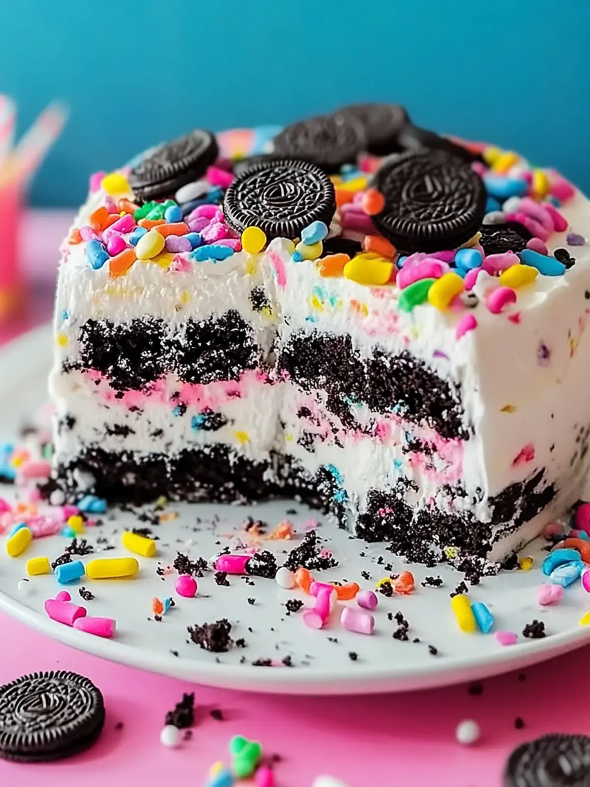 Delightful Funfetti Oreo Icebox Cake for Sweet Celebrations 4 Funfetti Oreo Icebox Cake