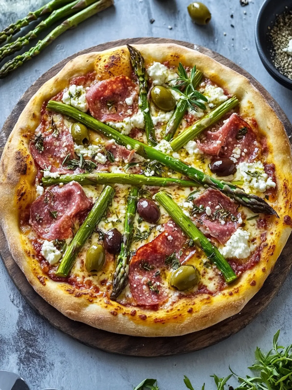 Ham Olive Asparagus and Ricotta Pizza: Your New Favorite Slice 2 Ham Olive Asparagus And Ricotta Pizza