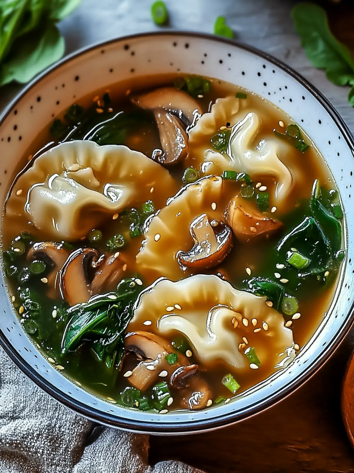 Hearty Potsticker Soup with Mushrooms & Bok Choy Delight 4 Potsticker Soup with Mushrooms & Bok Choy