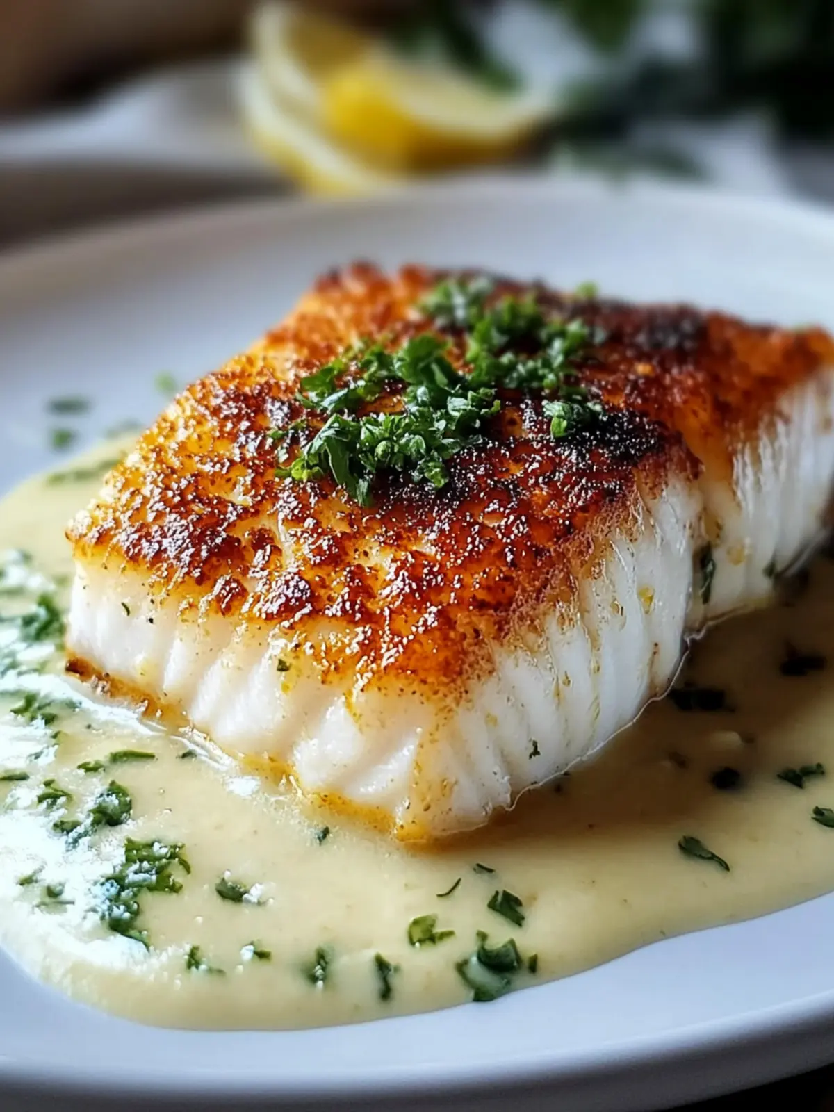 Zesty Halibut with Lemon Beurre Blanc for Home Cooks 2 Halibut with Lemon Beurre Blanc