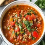 Delicious Stuffed Pepper Soup with Ground Turkey Recipe 7 Stuffed Pepper Soup With Ground Turkey