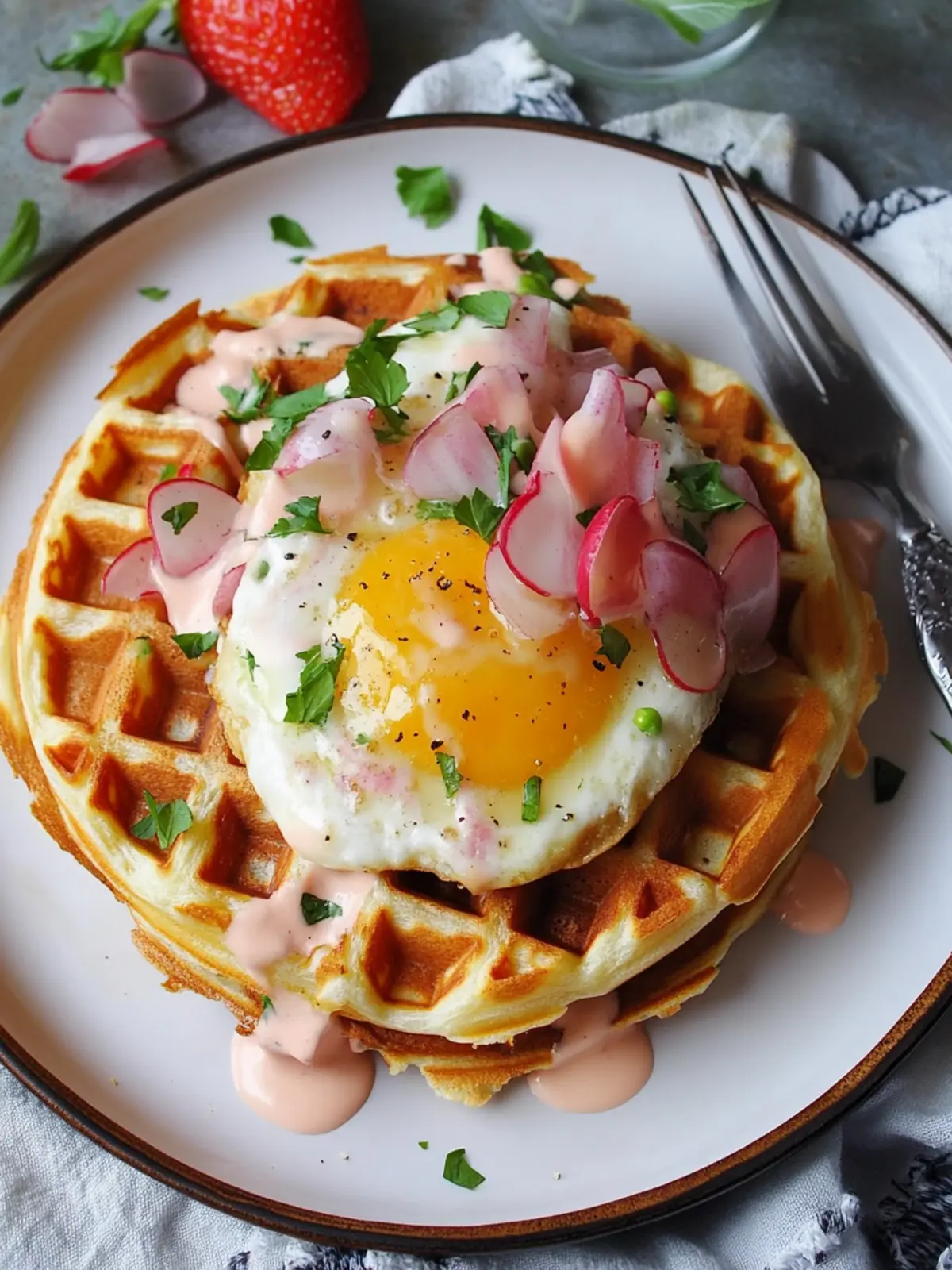 Savor Croque Madame Waffles with Creamy Dijon Perfection 3 Croque Madame Waffles
