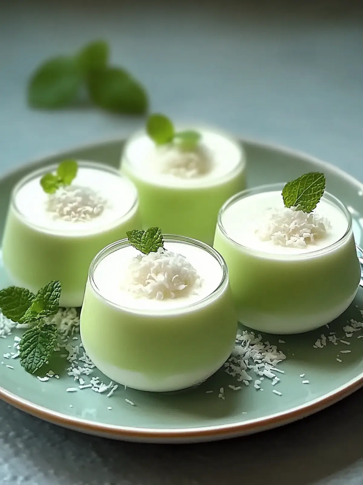 Tropical Pandan Coconut Panna Cotta That's Dairy-Free Delight! 2 Pandan Coconut Panna Cotta