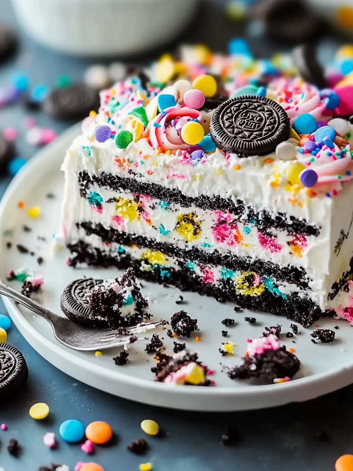 Delightful Funfetti Oreo Icebox Cake for Sweet Celebrations 2 Funfetti Oreo Icebox Cake