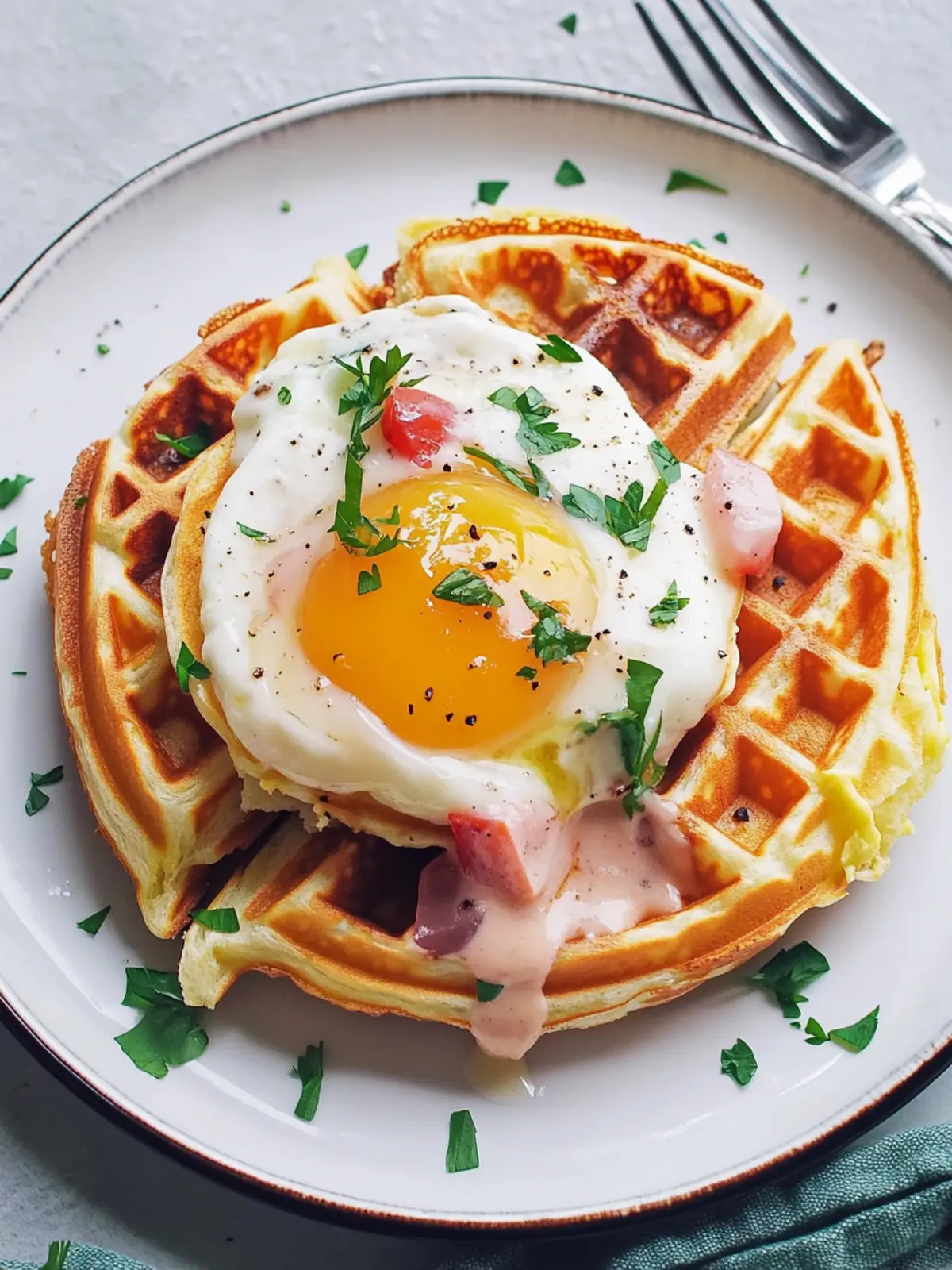Savor Croque Madame Waffles with Creamy Dijon Perfection 4 Croque Madame Waffles