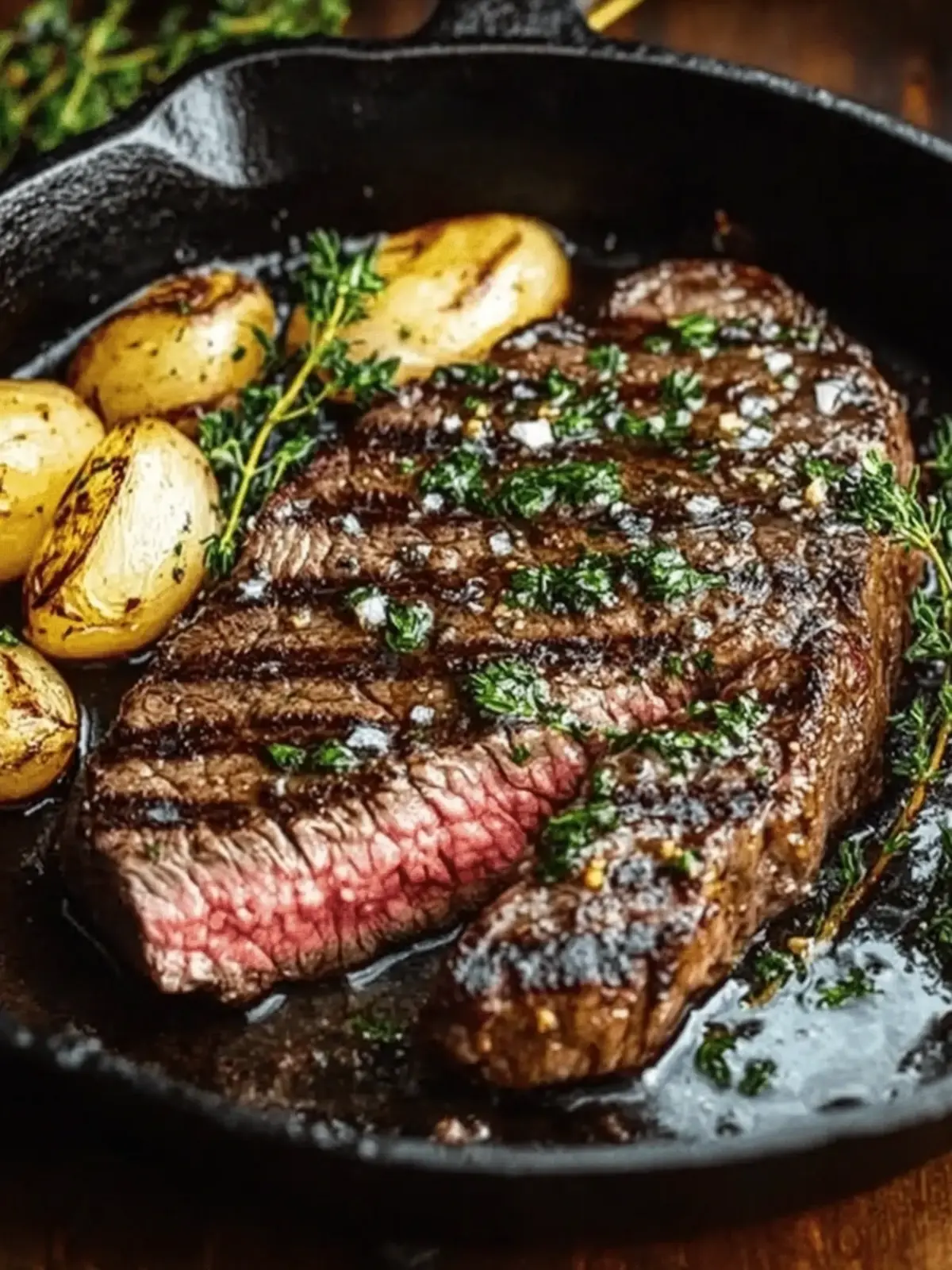 Savor Delicious Cast Iron Skillet Steak with Garlic Butter 3 Cast Iron Skillet Steak