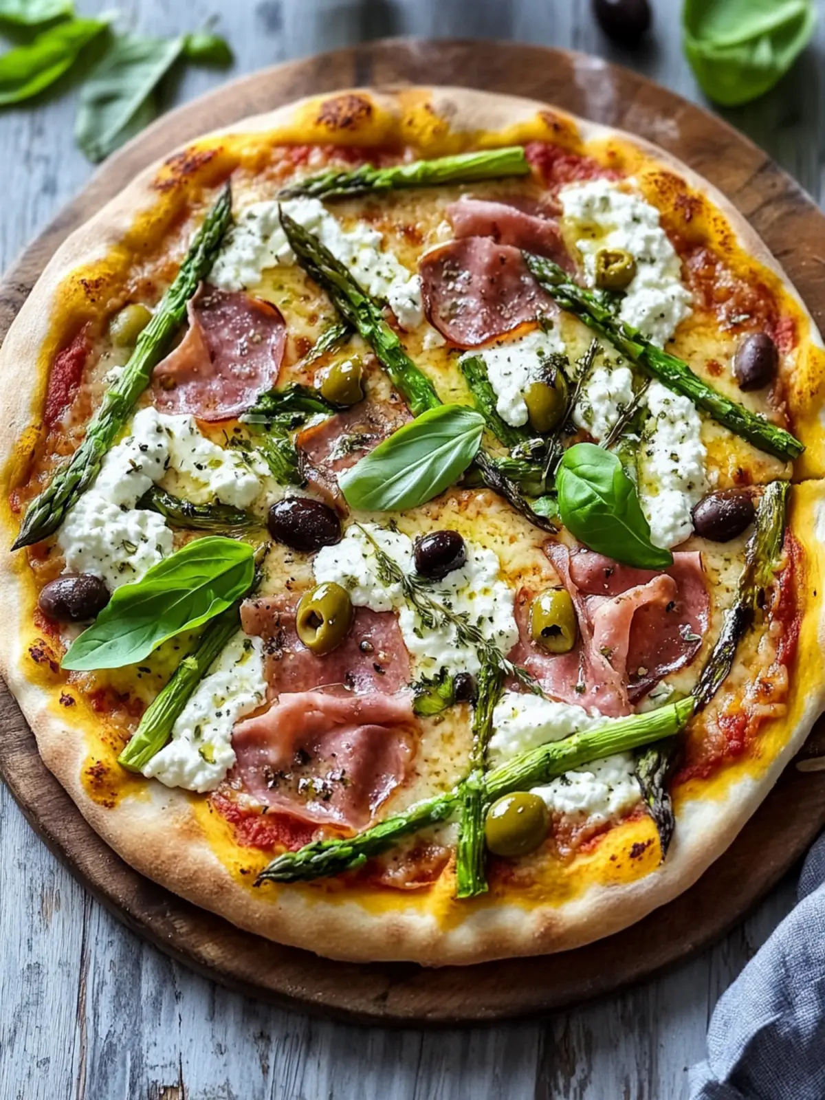 Ham Olive Asparagus and Ricotta Pizza: Your New Favorite Slice 4 Ham Olive Asparagus And Ricotta Pizza