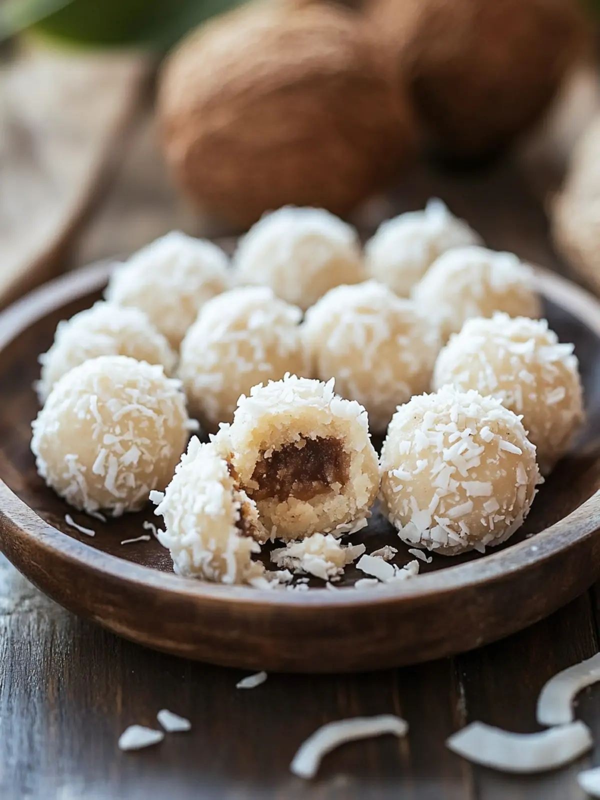 Delicious Coconut Cookie Balls Stuffed with Chocolate Bliss 2 Coconut Cookie Balls