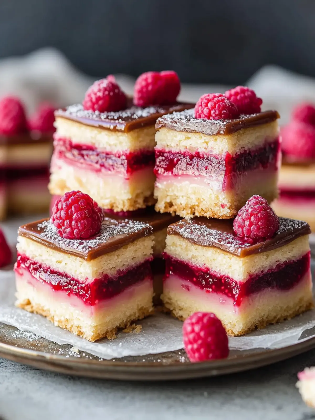 Mouthwatering Raspberry Caramel Millionaires Shortbread Recipe 4 Raspberry Caramel Millionaires Shortbread