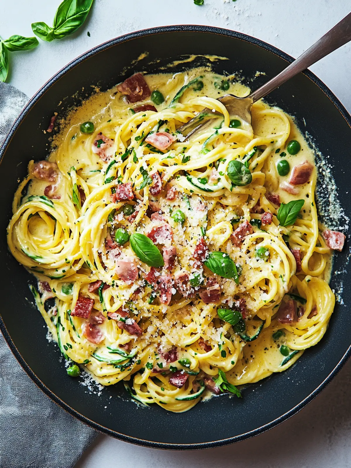Delectable Carbonara with Zoodles – A Guilt-Free Indulgence 2 Carbonara with Zoodles
